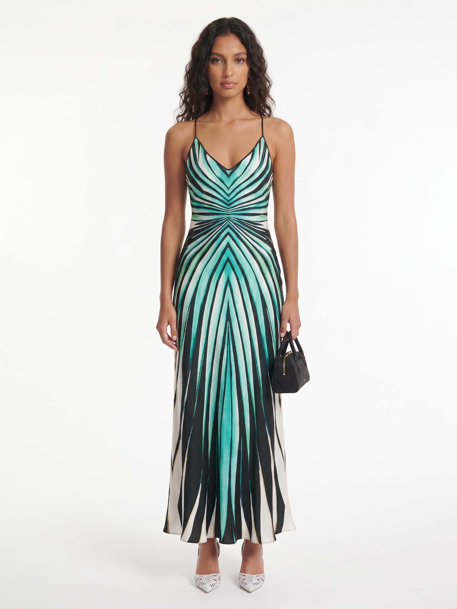 Abstract Linear Maxi Dress