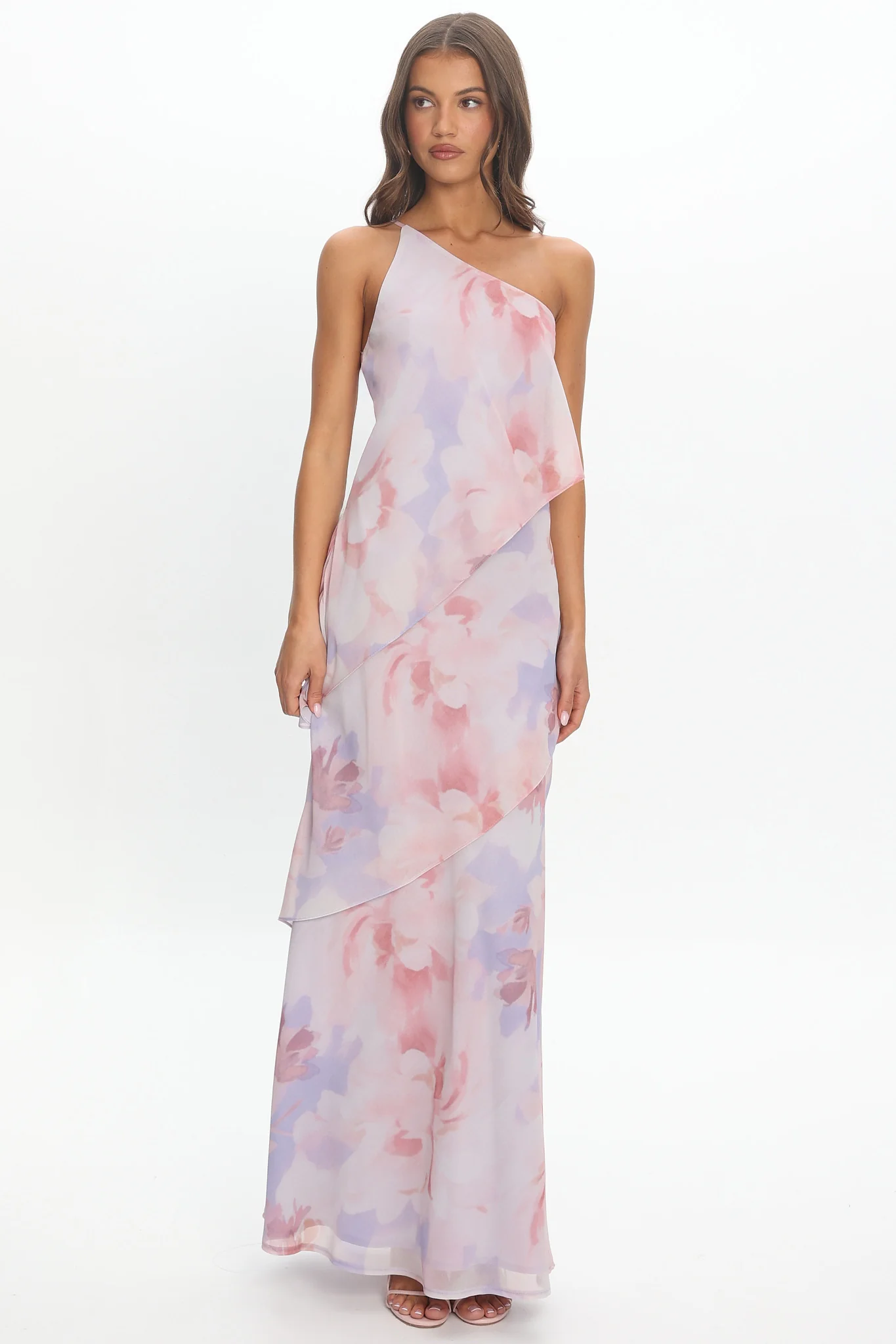 Aralia One Shoulder Maxi Dress Lilac