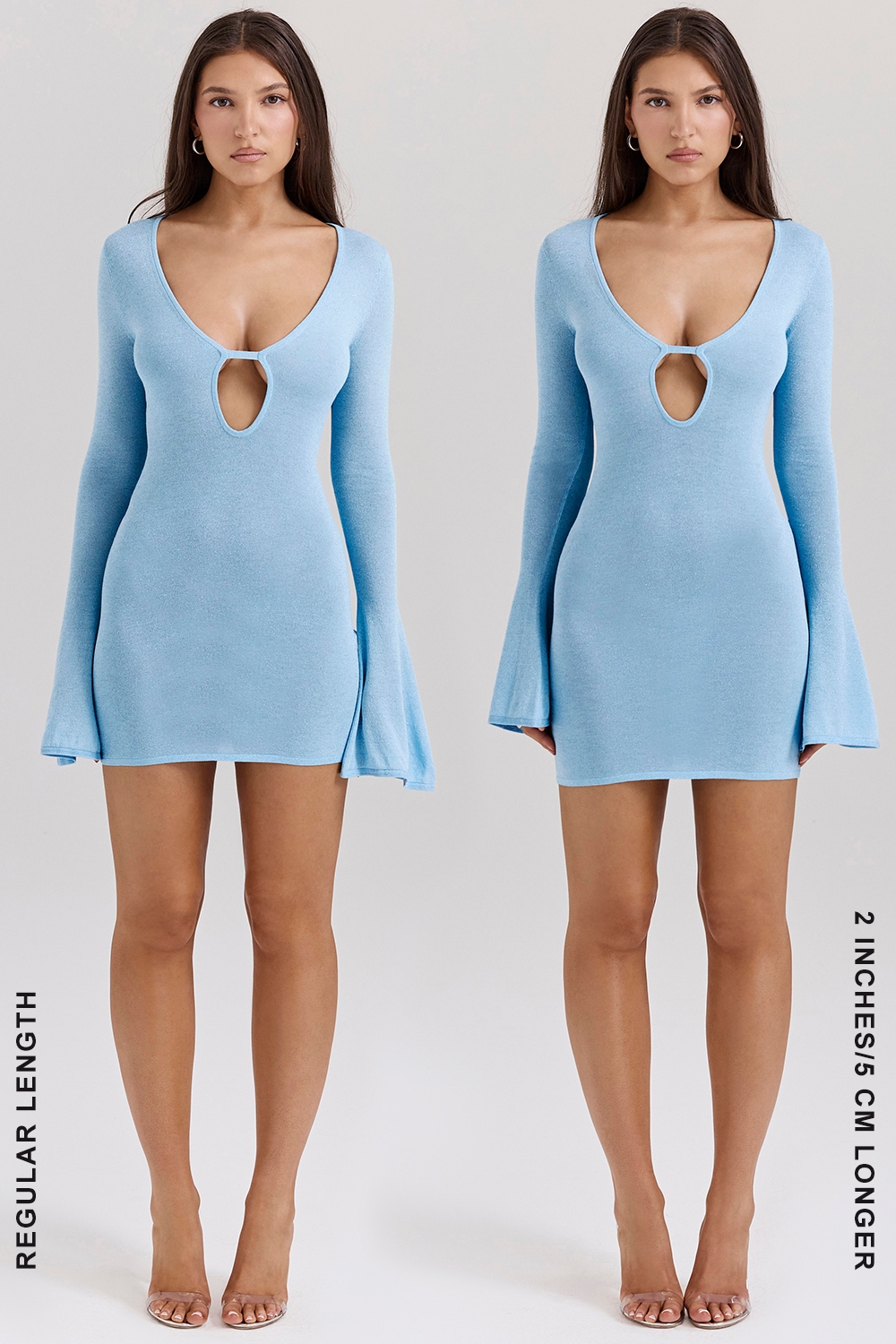 Ocean Blue Knit Mini Dress