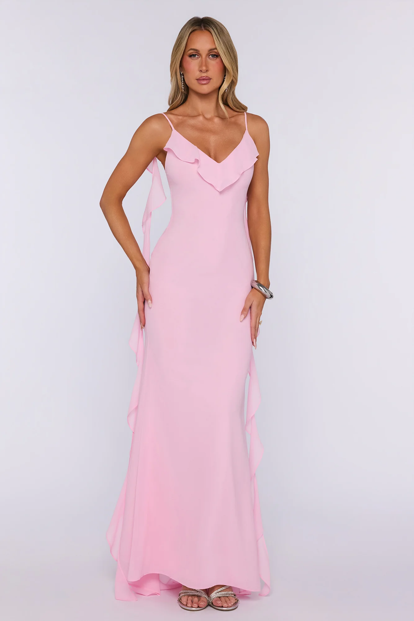 Pop Of Drama Maxi Dress Red