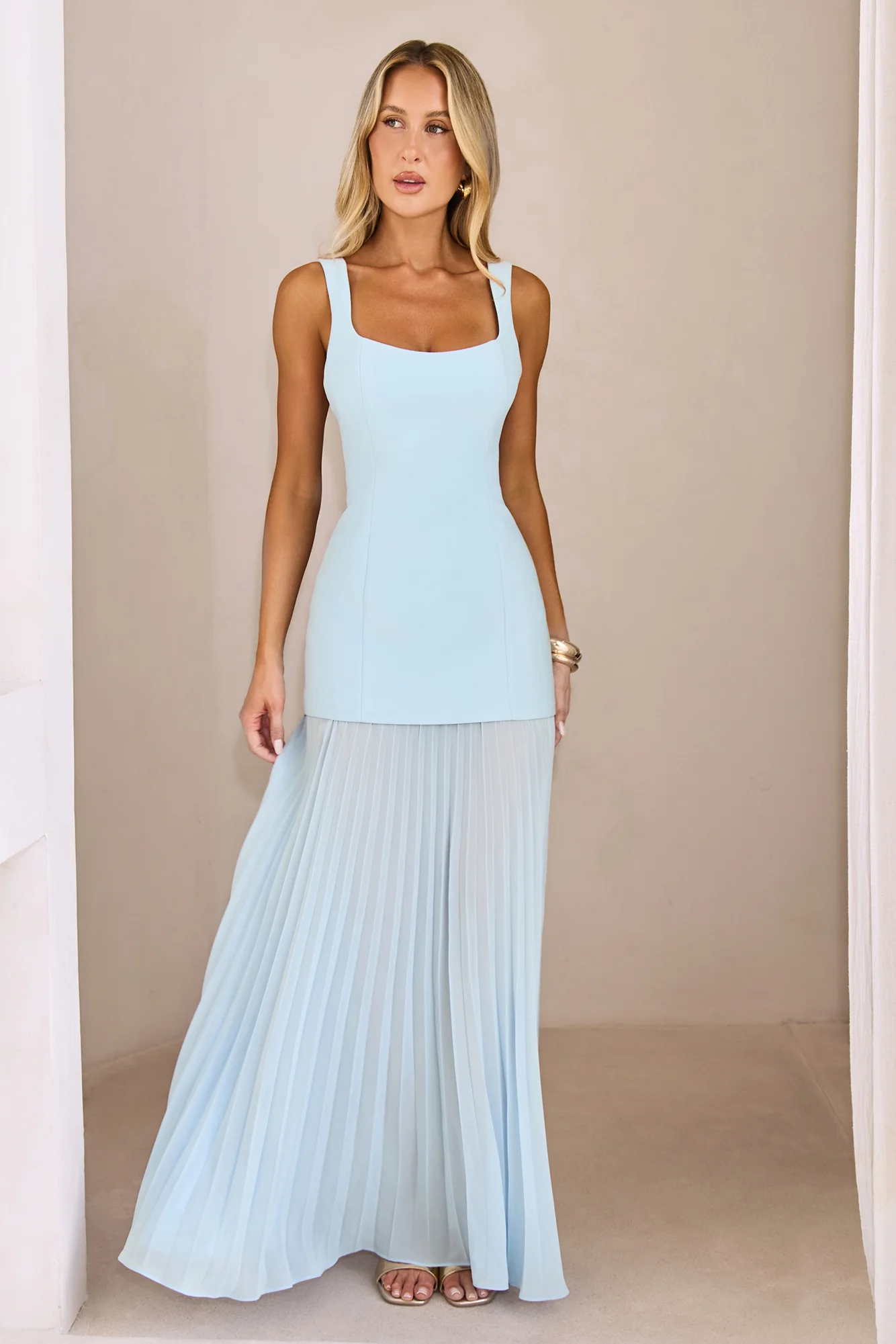 Soft Romance Maxi Dress Light Blue