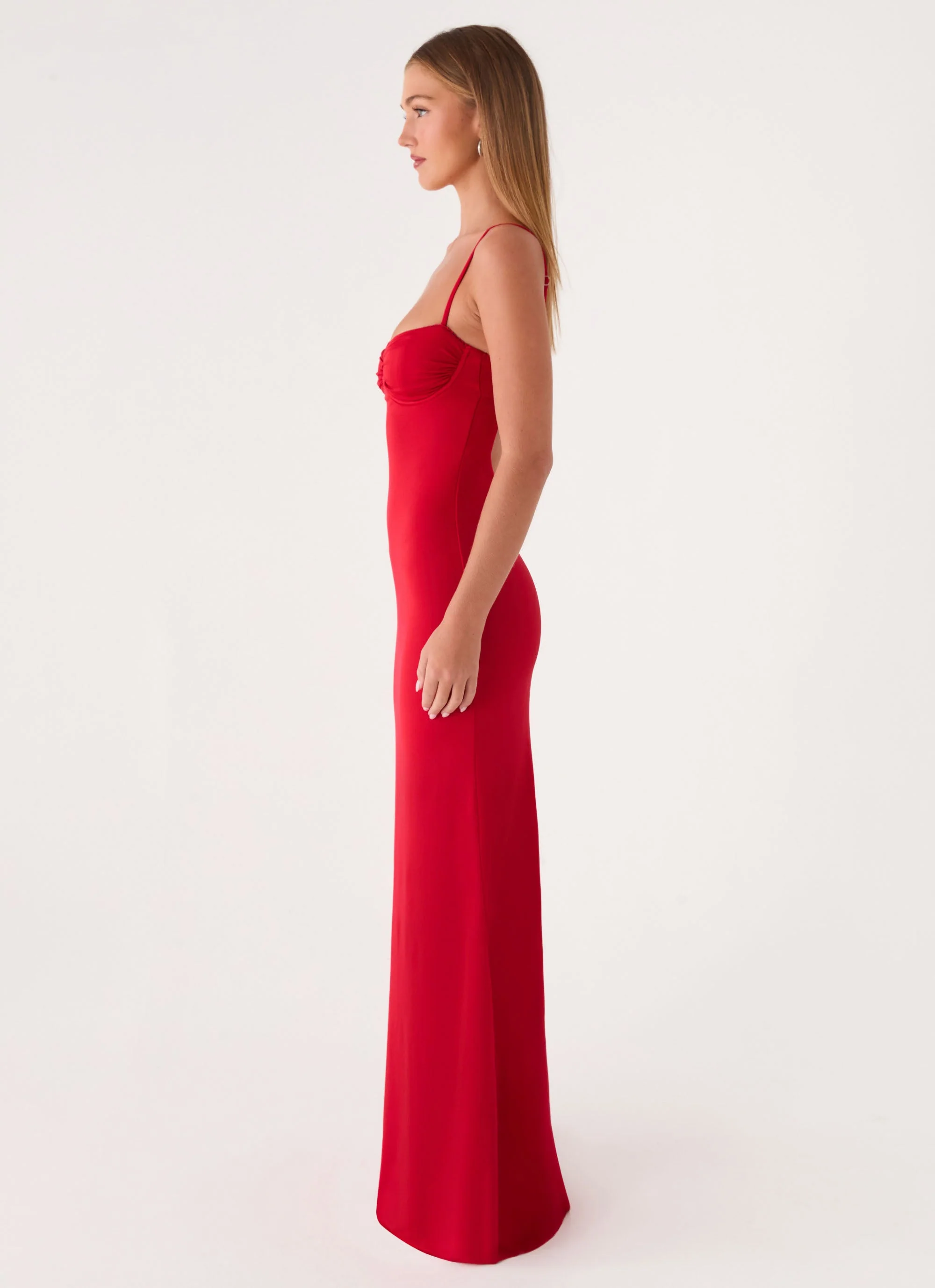 Vamonos Maxi Dress - Cherry Red - luluinthesky