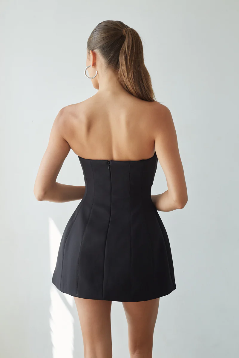 Alix Twist Front Bubble Mini Dress - luluinthesky
