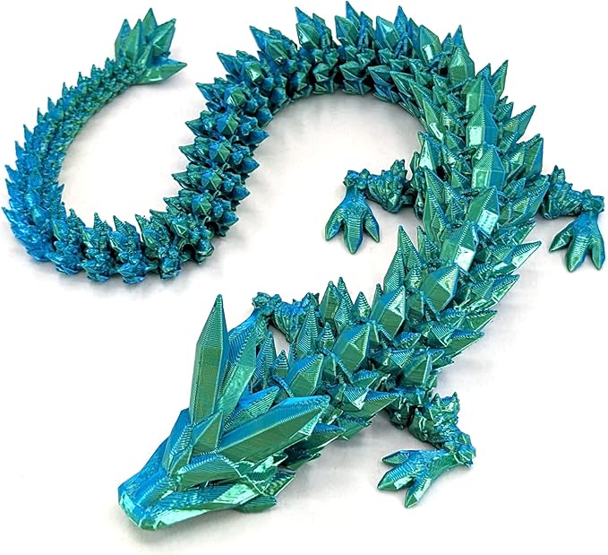 3D Treasures 3D-Printed Dragon With Egg Fidget Toy - Multiple Colours