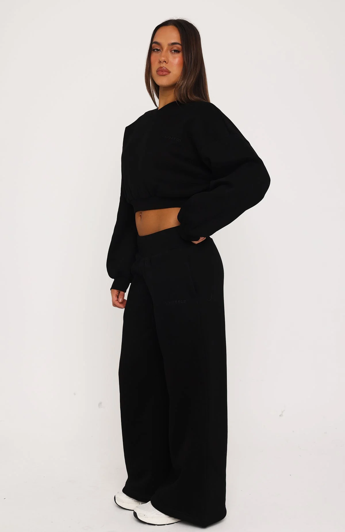 Give You A Break Wide Leg Sweatpants Black