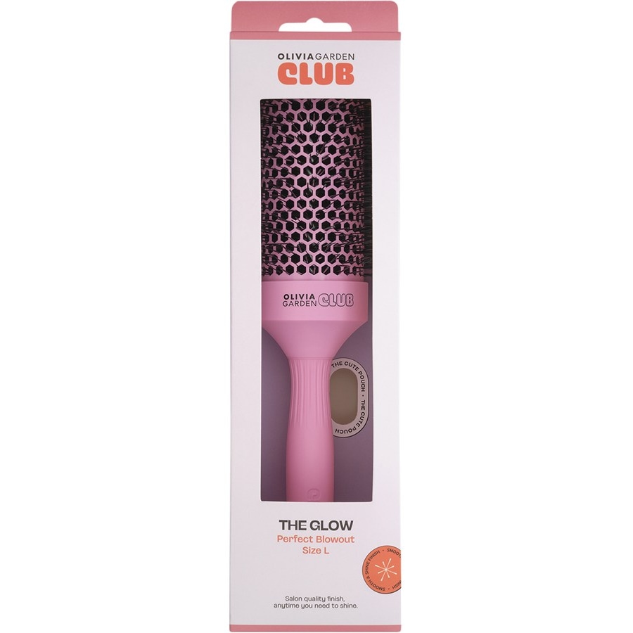 Olivia Garden Club THE GLOW Blowout Ceramic Round Brush Pink