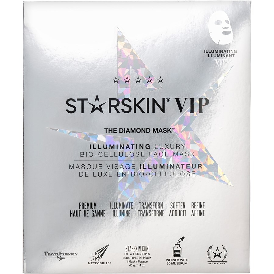 StarSkin Cloth mask Illuminating Face Mask Bio-Cellulose VIP - The Diamond Mask