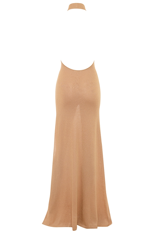 Gold Knit Maxi Dress