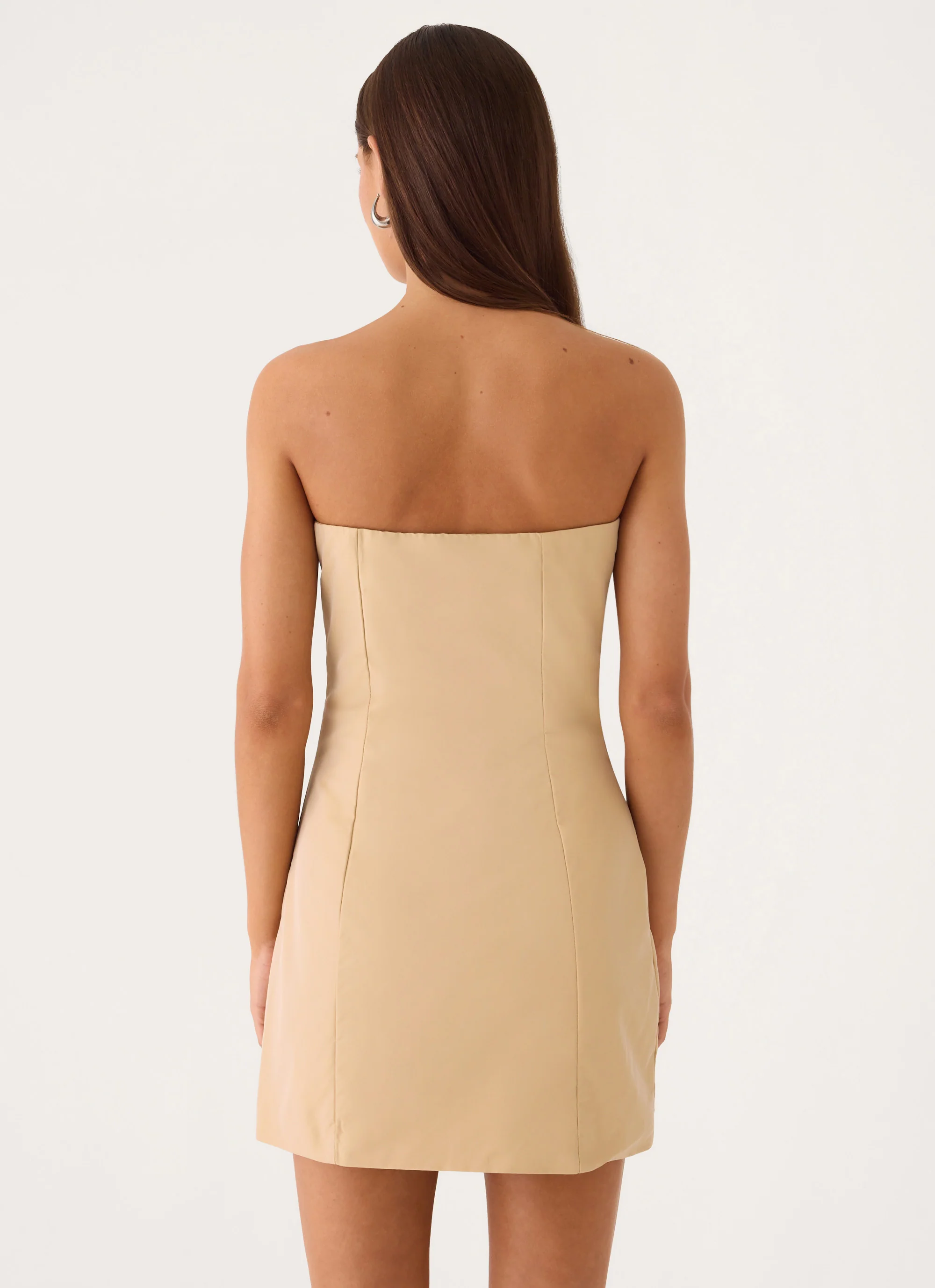 Diya Wrap Mini Dress - Camel - luluinthesky