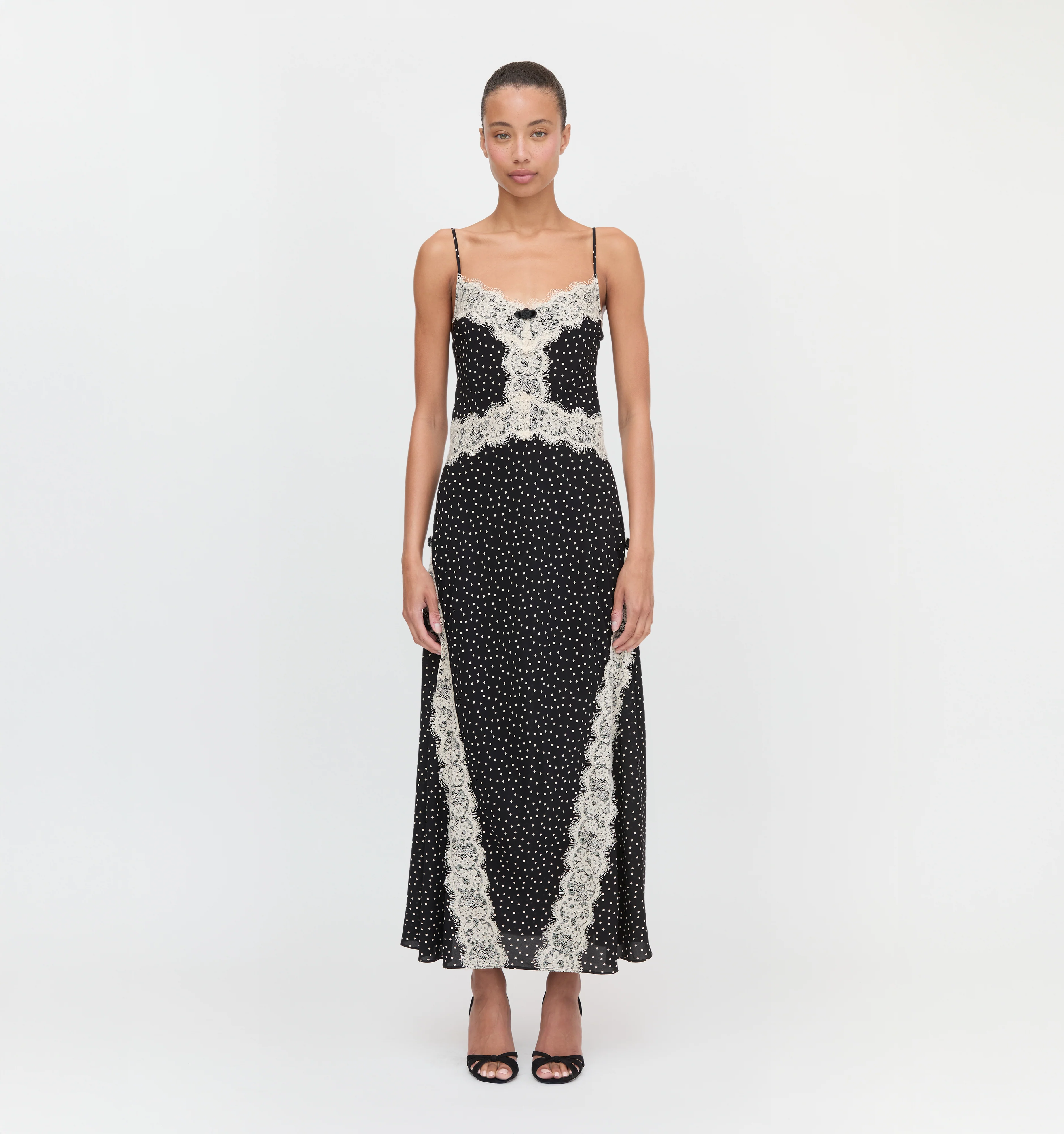 The Francesca Dress - Black Polka Dot