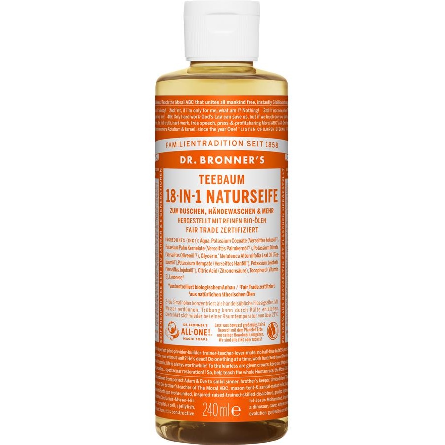 Dr. Bronner's Mydła w płynie Naturalne mydło z drzewa herbacianego 18 w 1