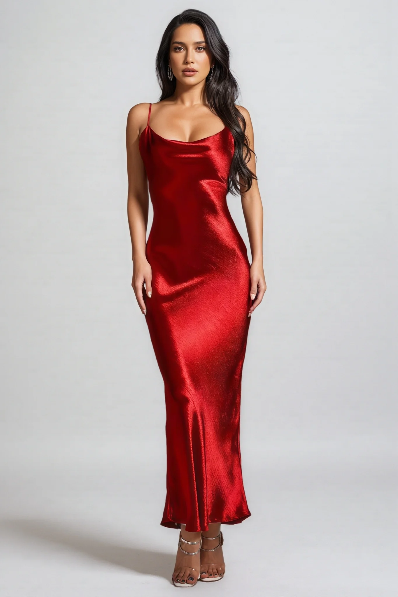 Paco Metallic Wine Maxi Dress