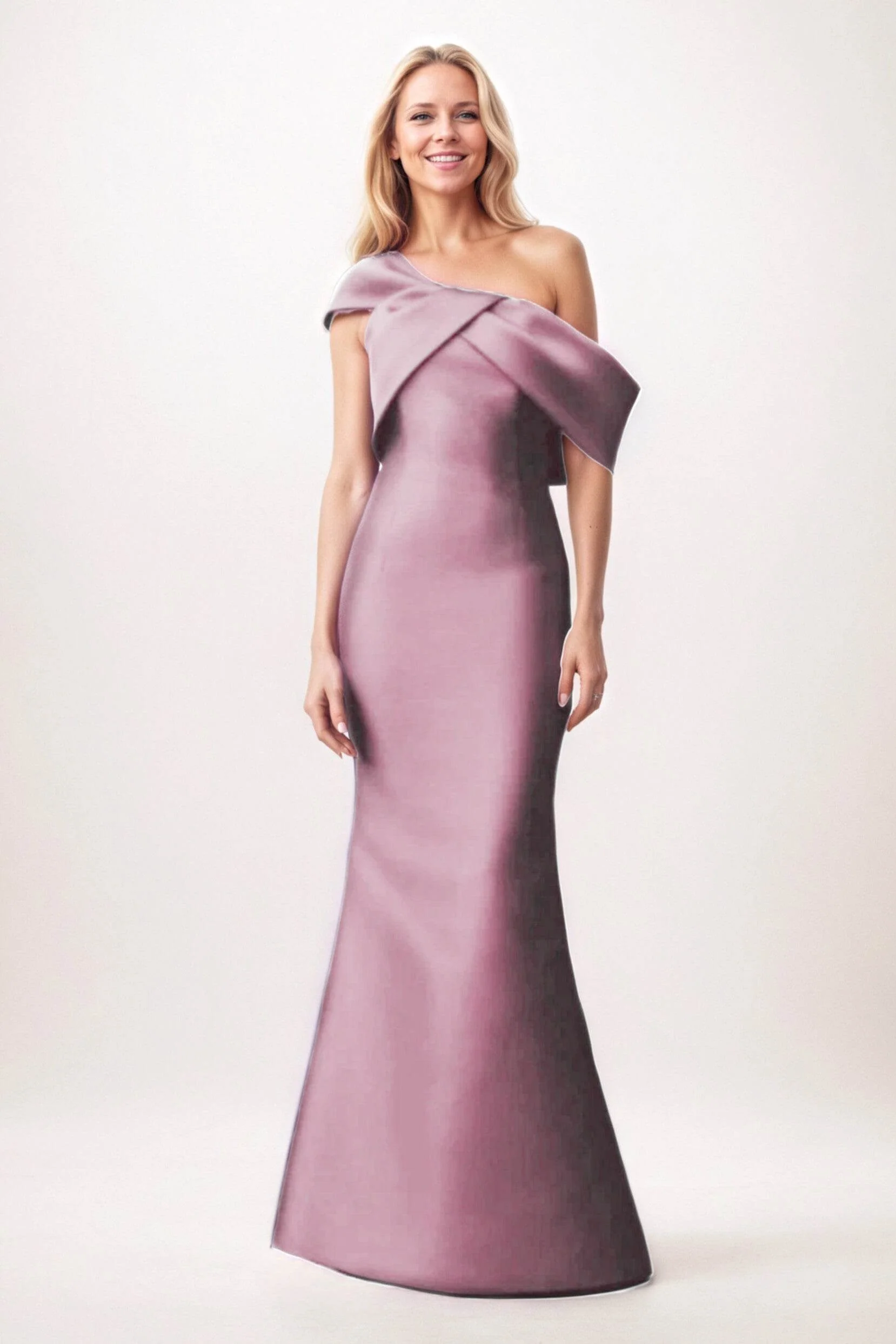 Trumpet-Mermaid Maxi Satin Mother of the Bride Dresses CM0384