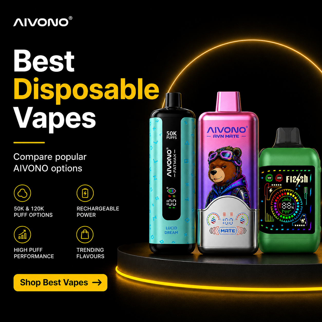 AIVONO best disposable vape collection banner
