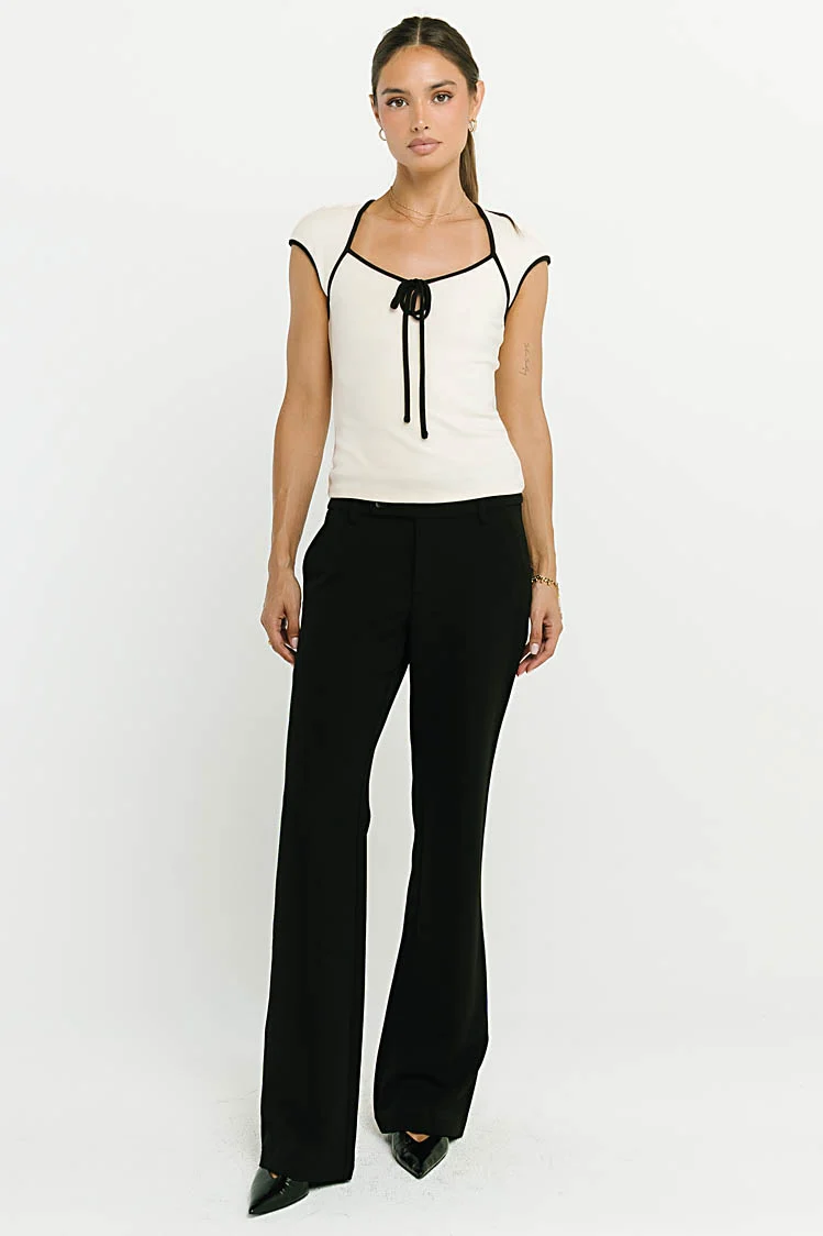 Trixie Knit Top in Cream