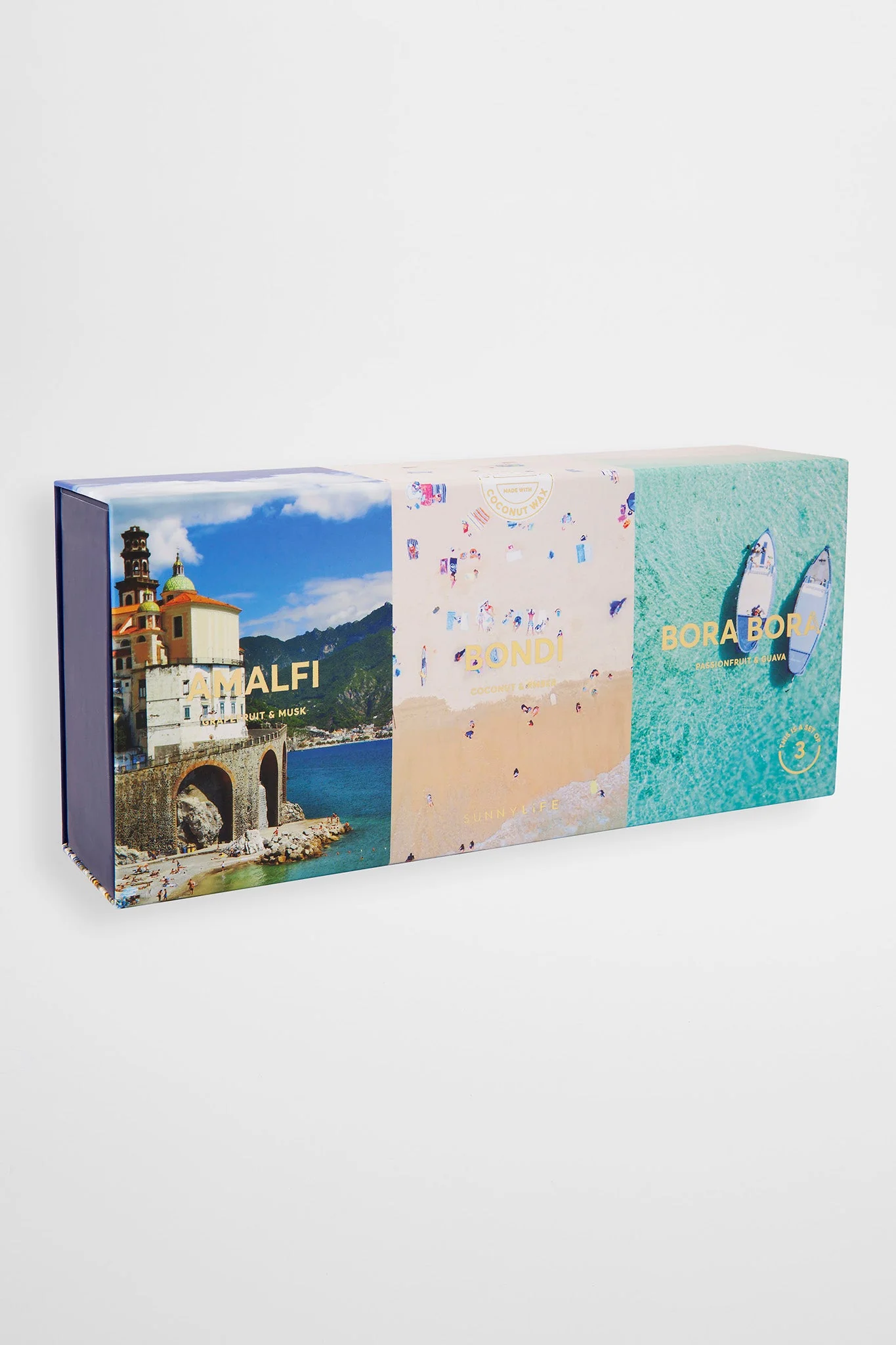 SUNNYLiFE Scented Candle Pack Amalfi Bondi Bora Bora