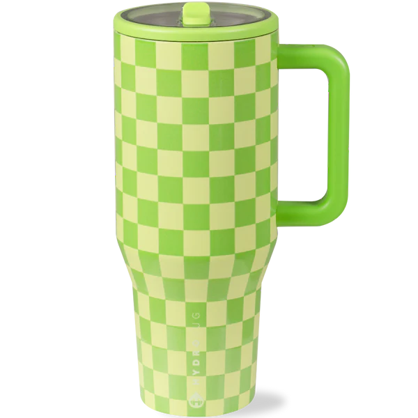 Hydrojug Traveler 40oz - Honeydew Checkers