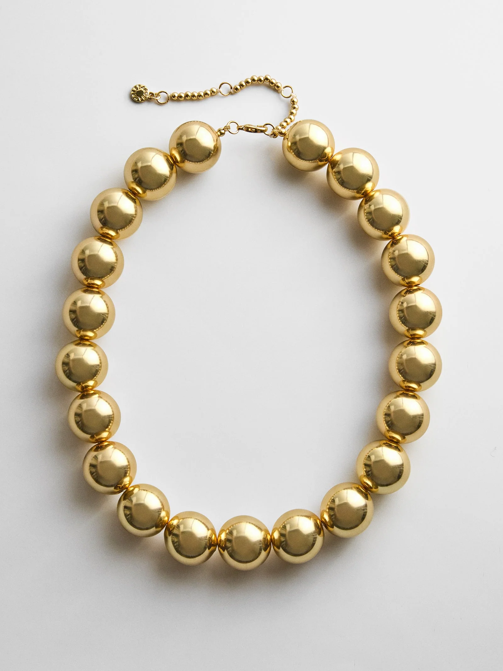 Jane Beaded Necklace - Gold Bead