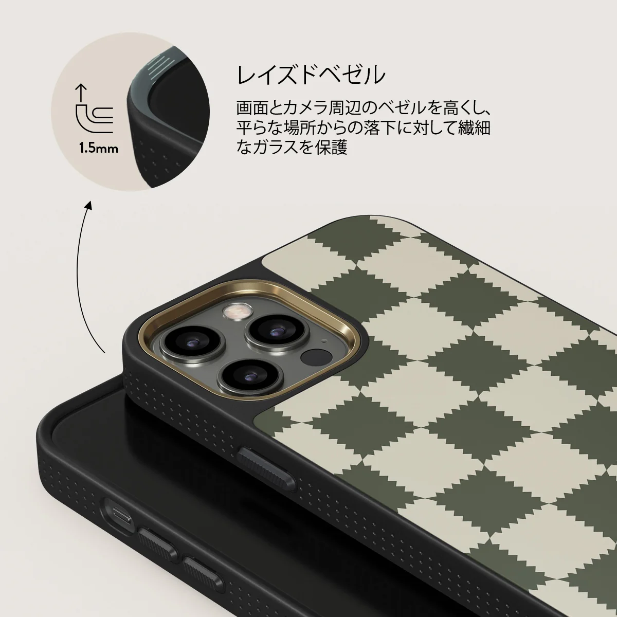 Retro Grid - iPhone 12 Pro ケース