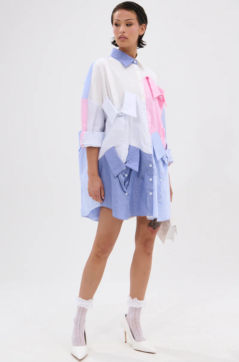 My Boyfriends Shirt Poplin Mini Dress
