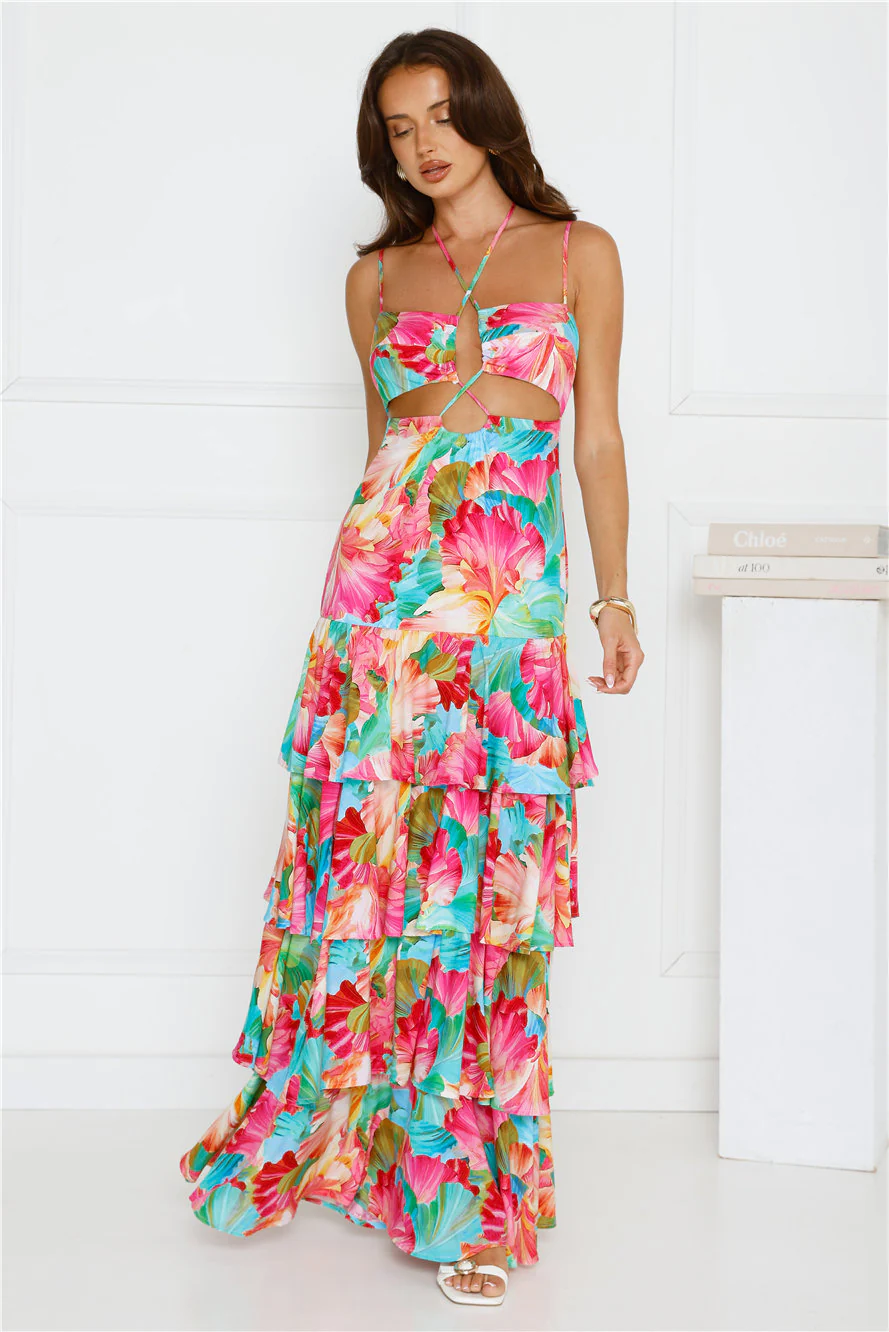 Fiesta In Paradise Maxi Dress Floral