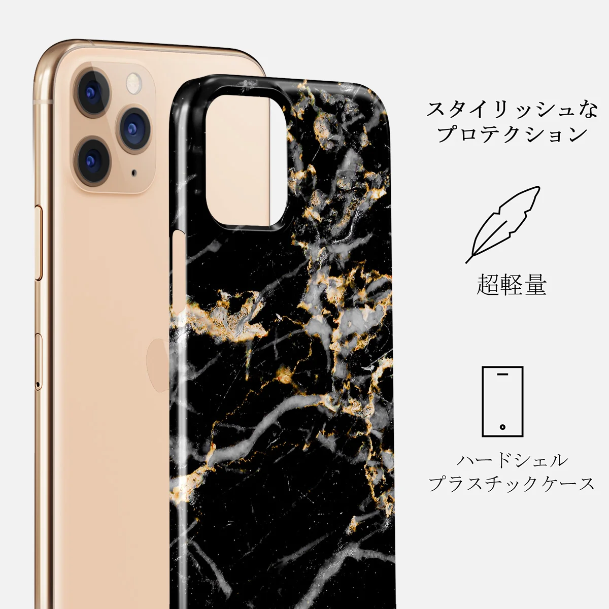 Make A Wish - Gold Marble iPhone 11 Pro Max ケース