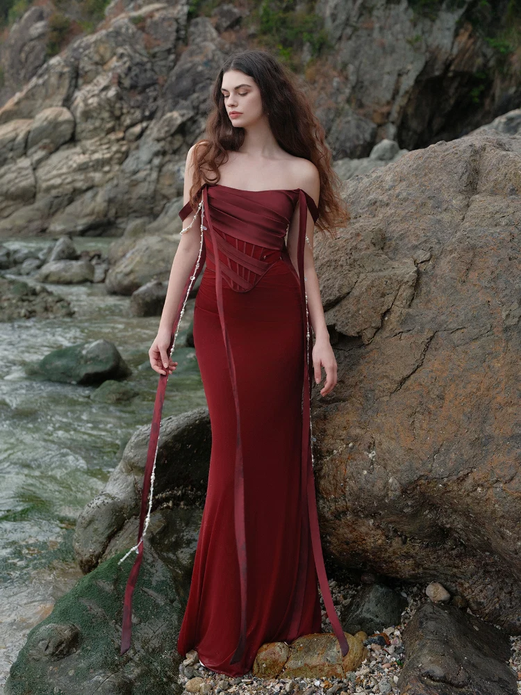 Pearl Strap Mermaid Dress
