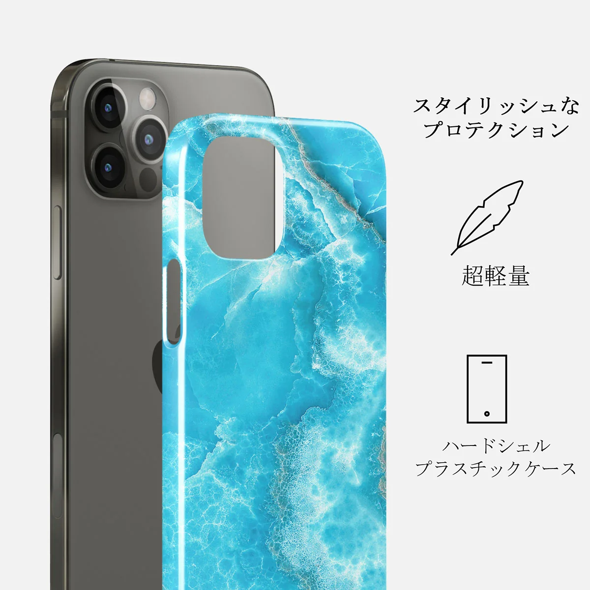 Ocean Waves - Blue iPhone 12 Pro ケース