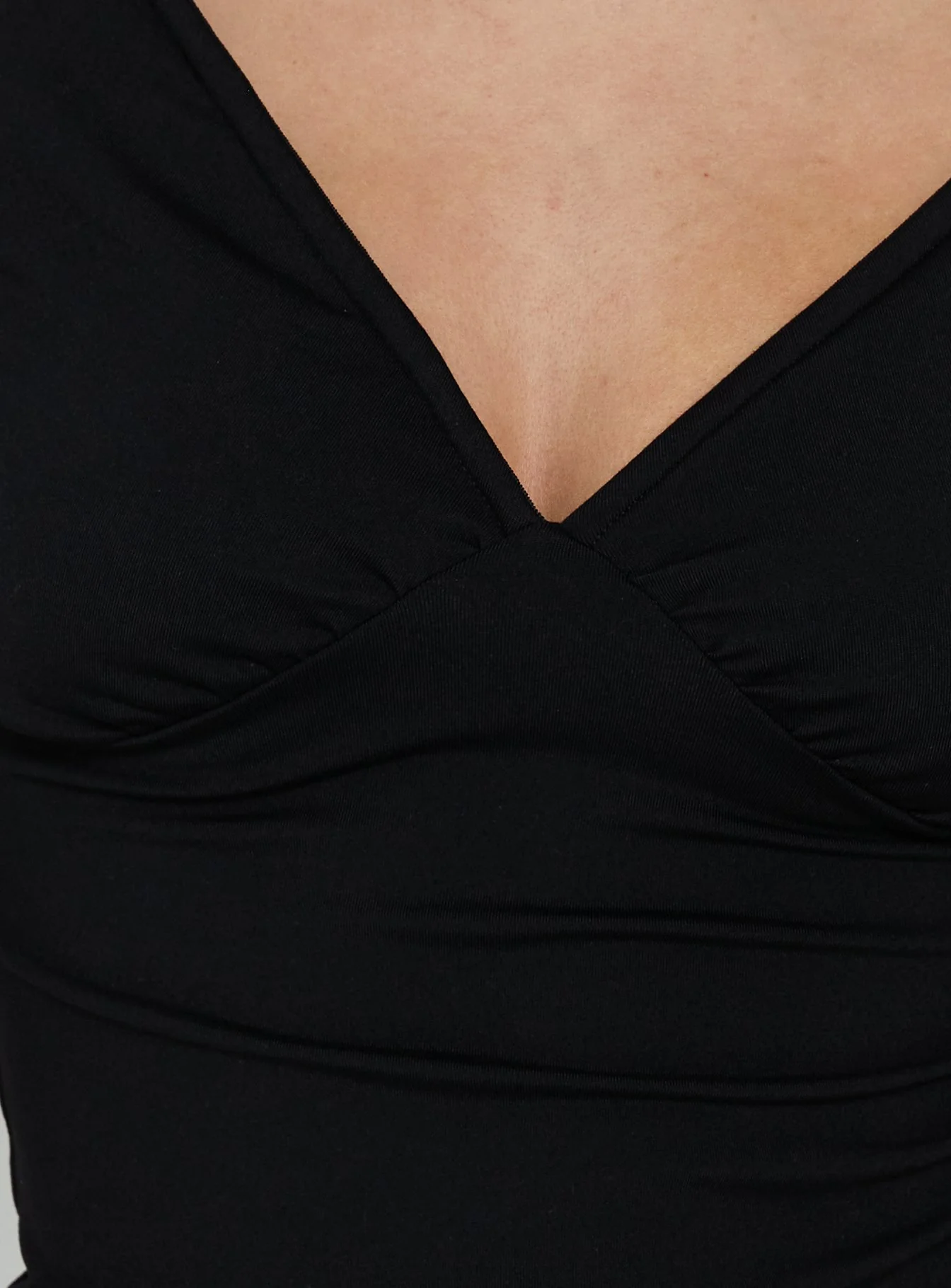 Daily Define Off Shoulder V Neck Top Black