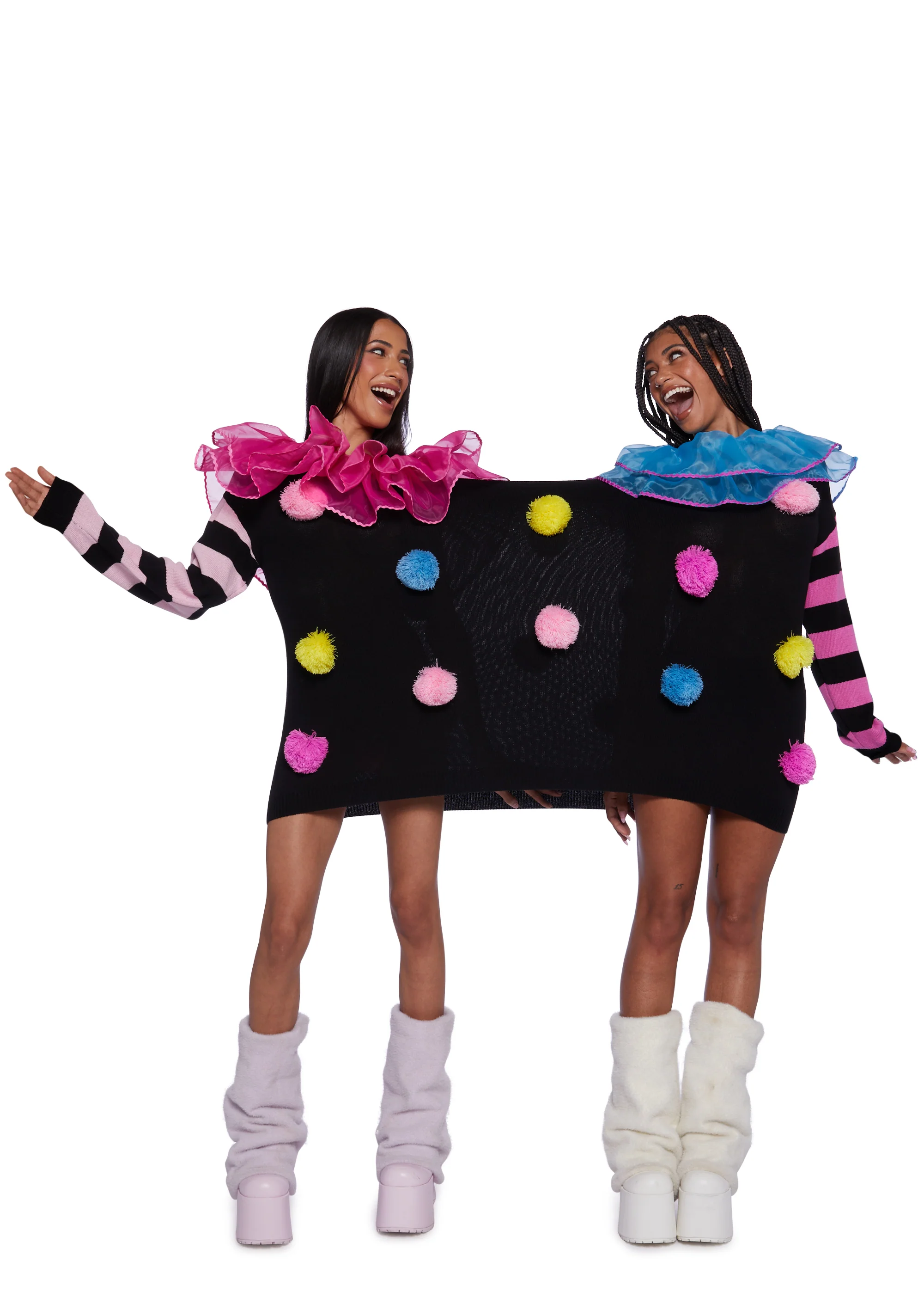 Clown Trouble Knit Sweater Set - Multi