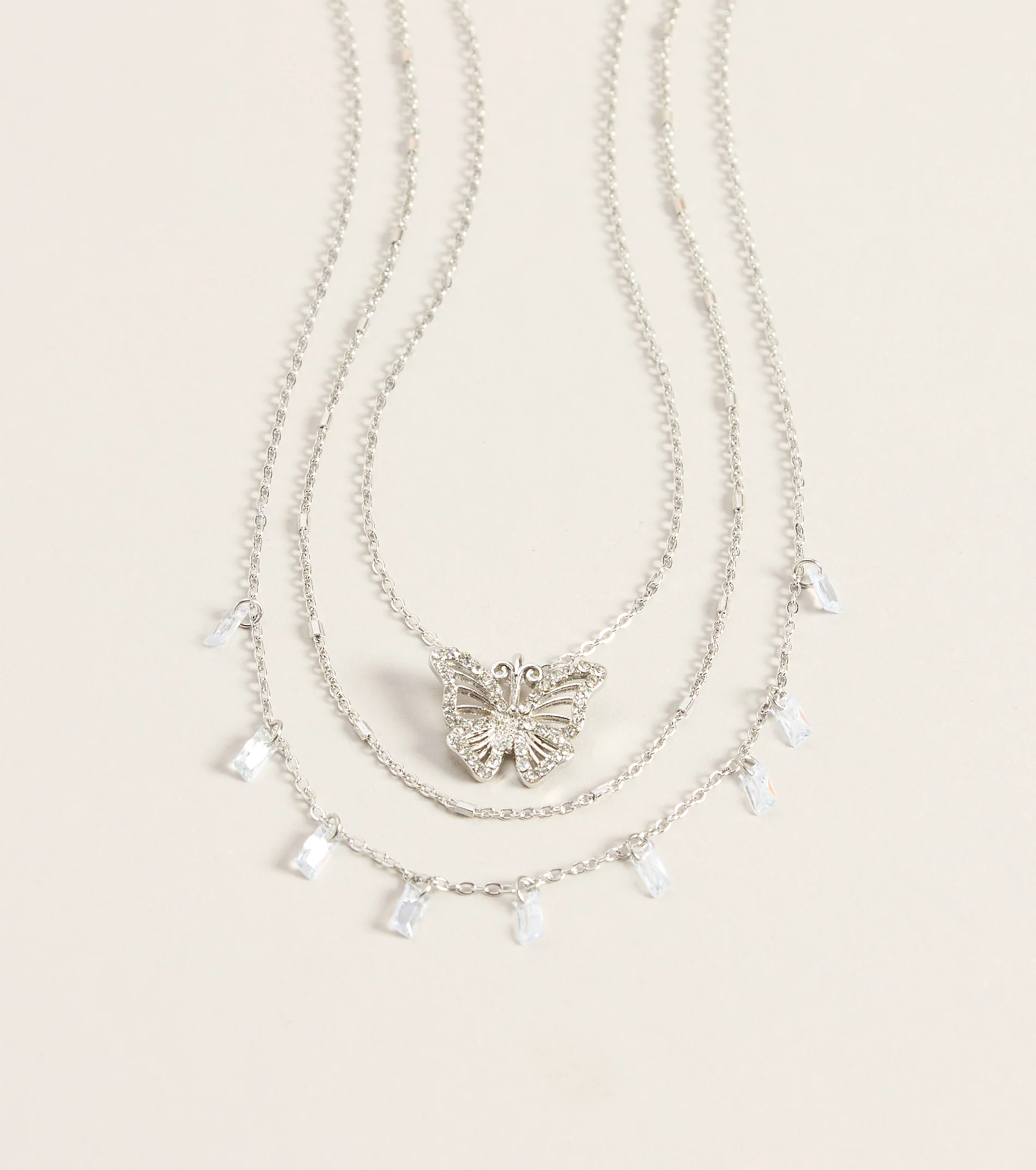 Delicate Drama Butterfly Necklace Set