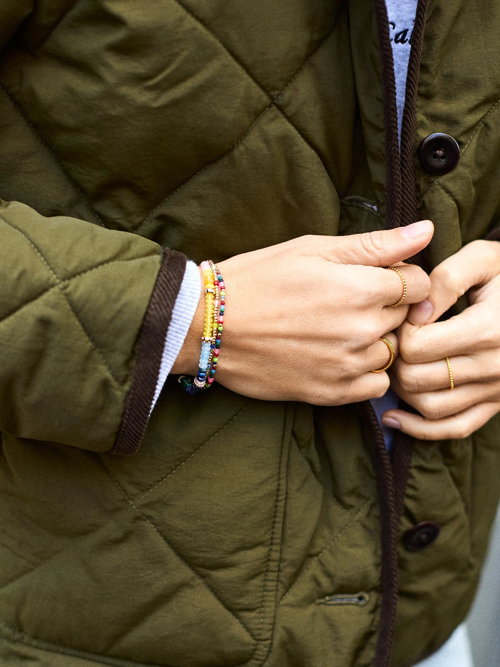 Rowan Semi-Precious Layered Bracelet - Barcelona