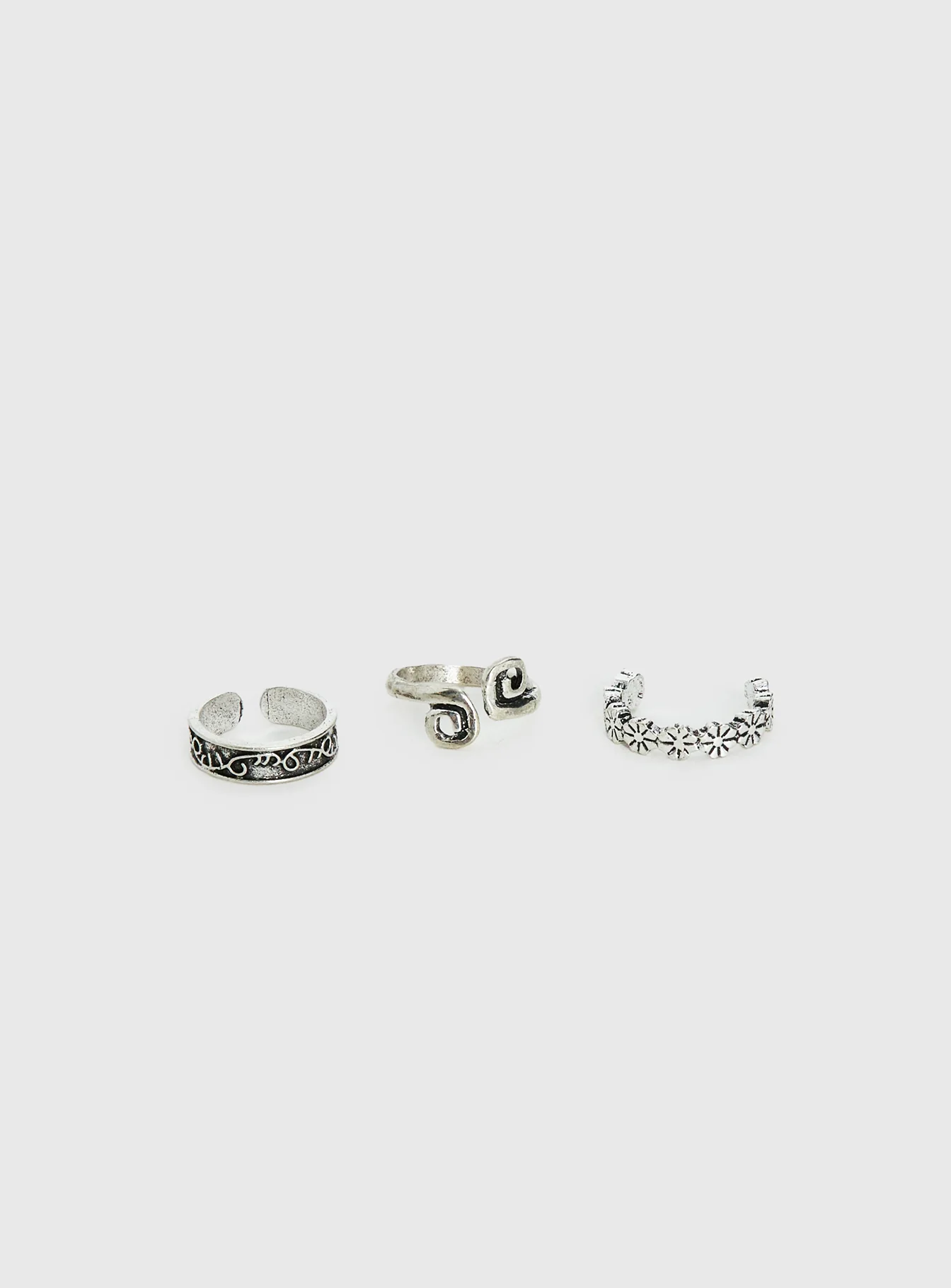 Ellissa Toe Ring Pack Silver