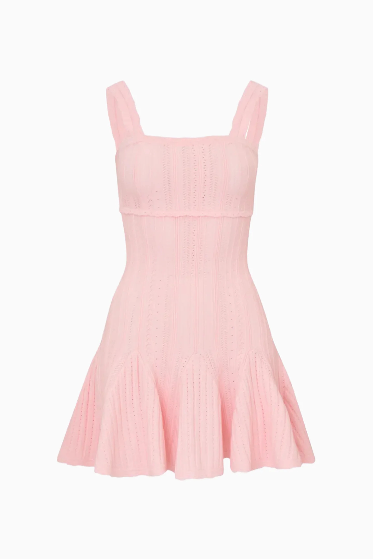 Tabatha Stretch Pointelle Mini Dress