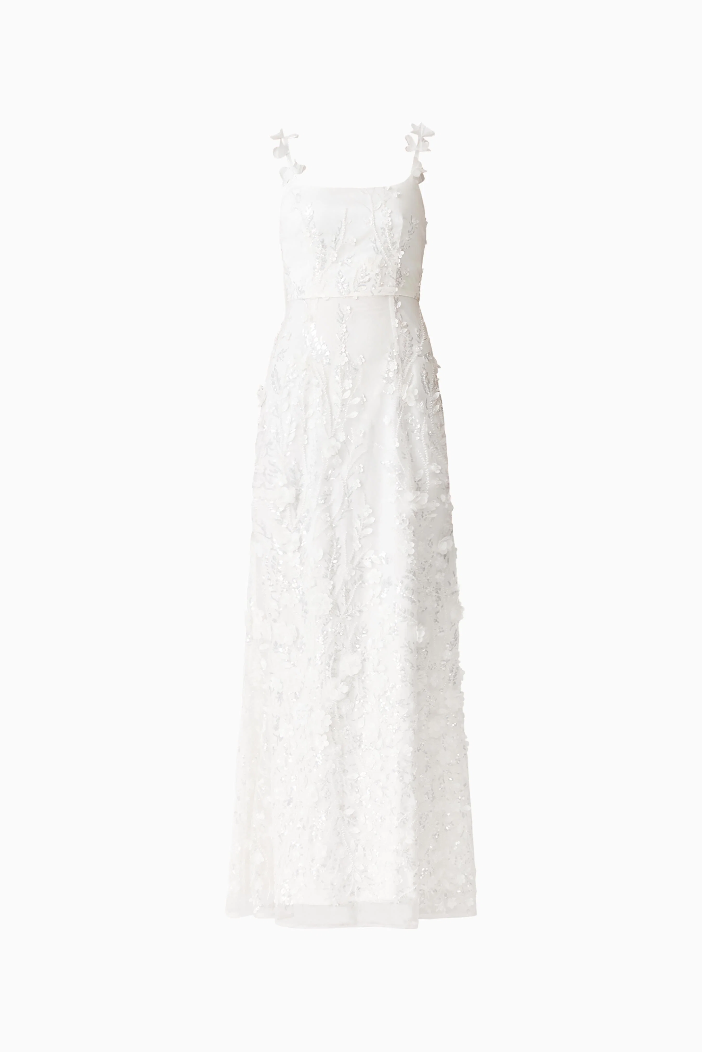 Rina Beaded Gown in White