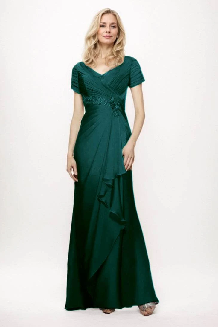 Sheath-Column Maxi Chiffon Mother Of The Bride Dress CM0277