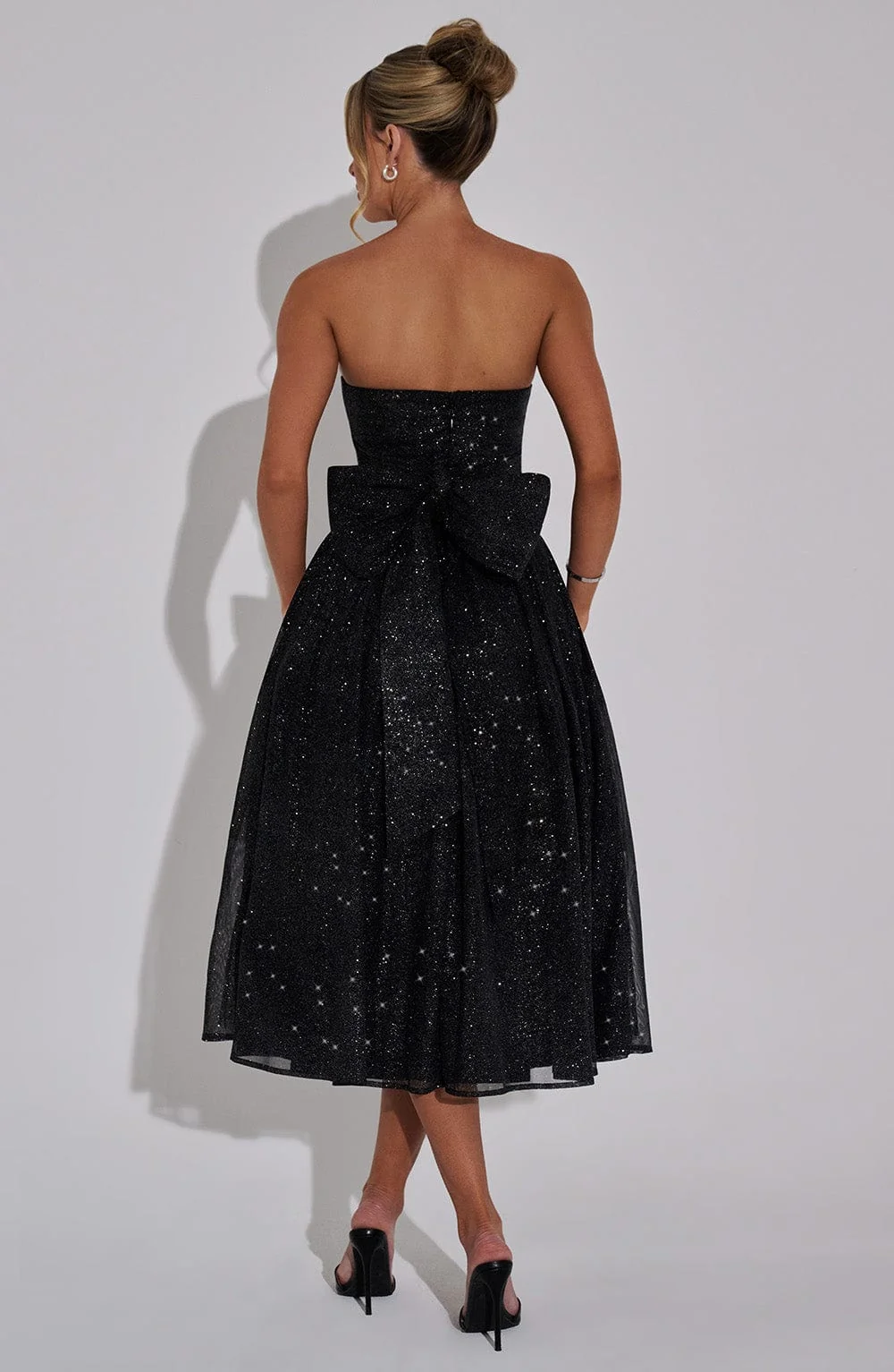 Marissa Midi Dress - Black Sparkle