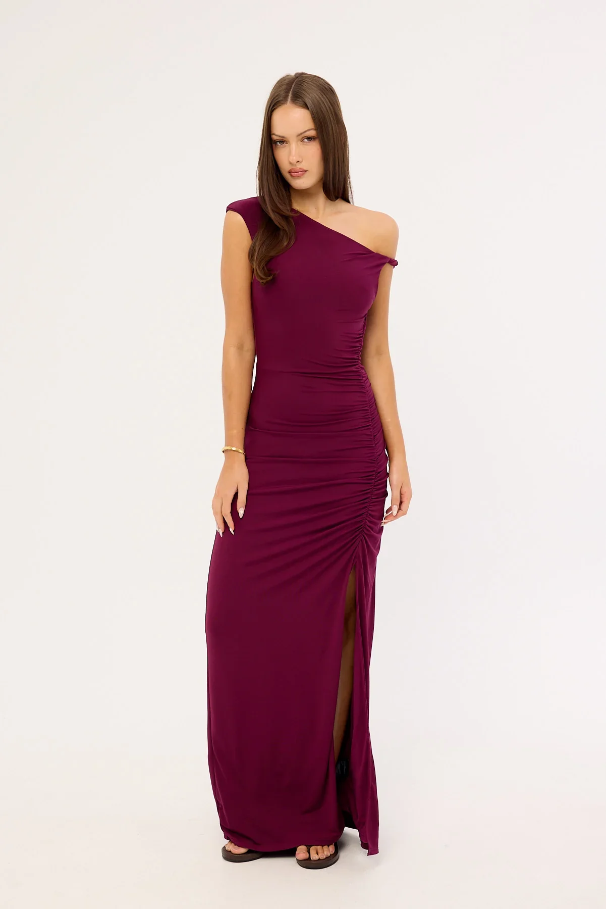 Perfect Stranger Miro Twist Maxi Dress Plum
