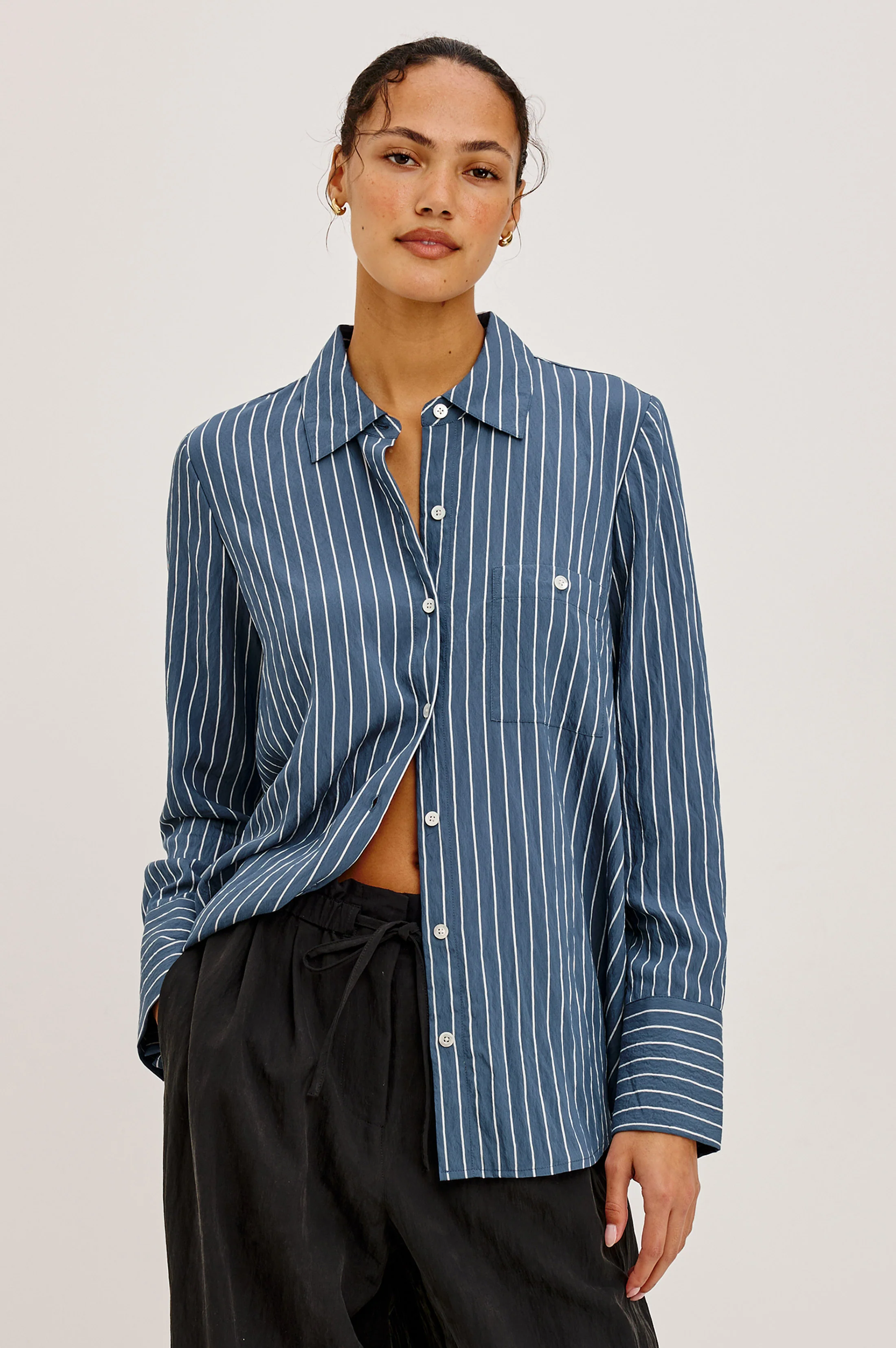 Beck Shirt - Washed Indigo Stripe
