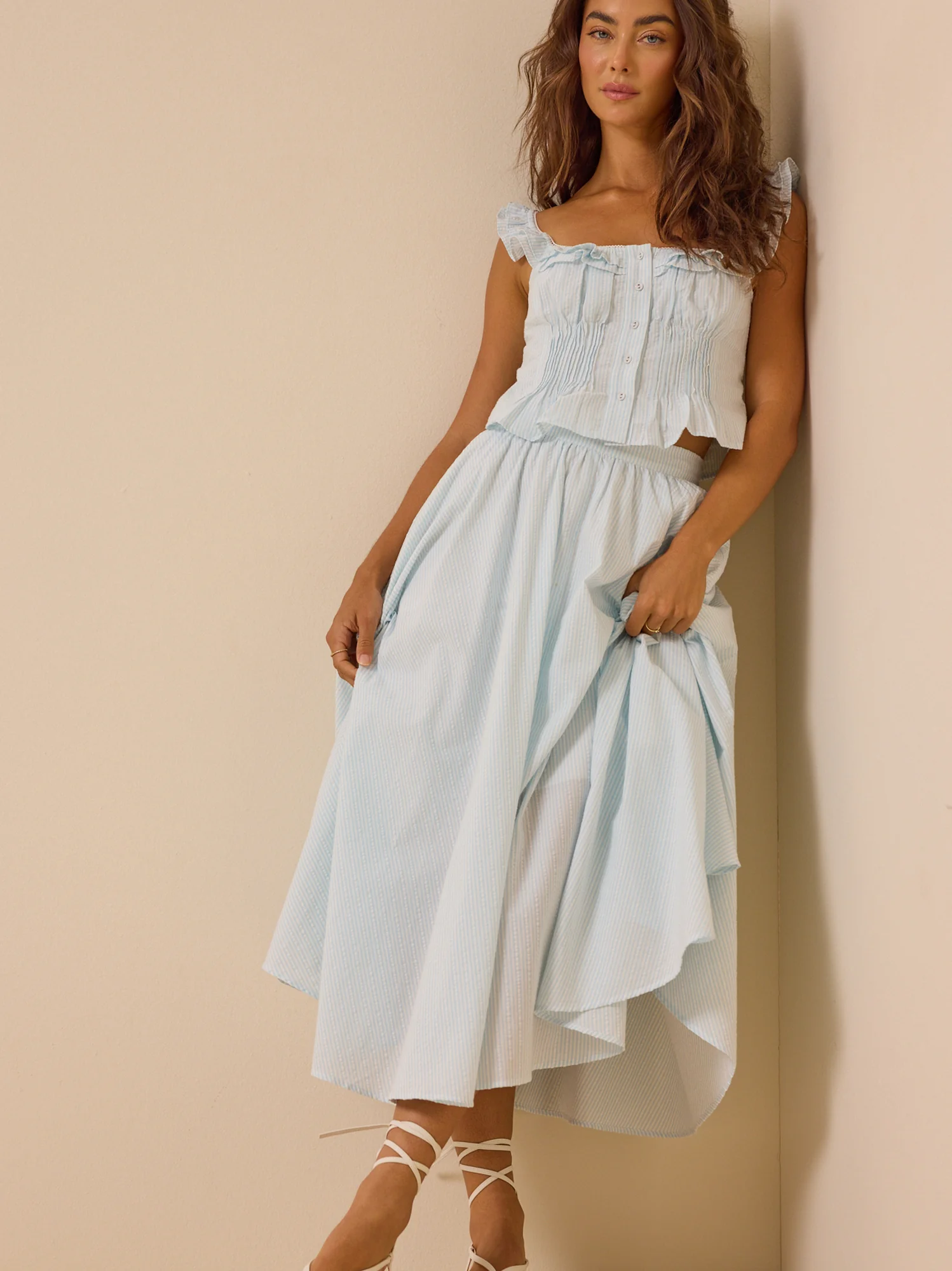 Matilda Stripe Button Front Tank - luluinthesky