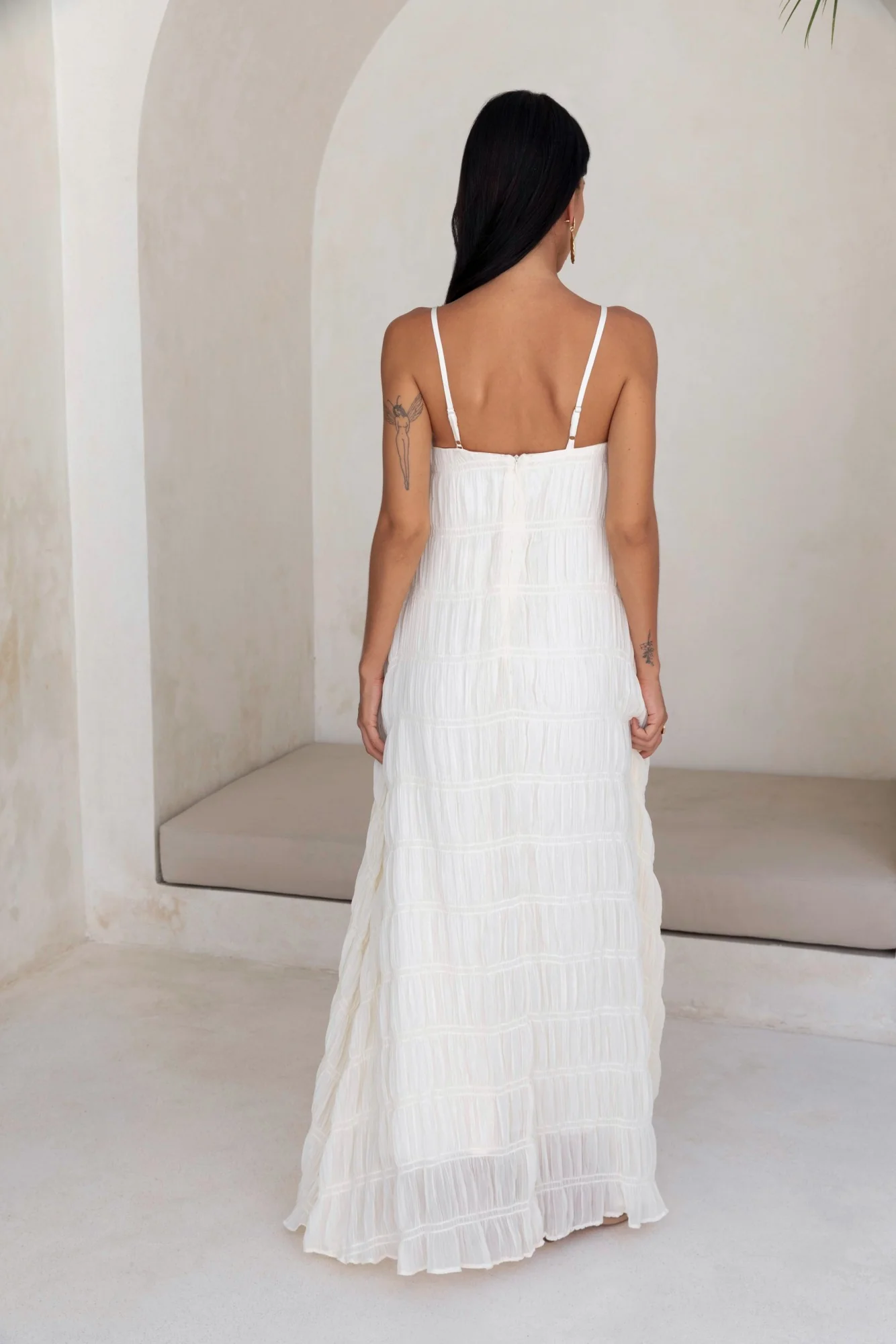 Louisiana Maxi Dress Shell - luluinthesky