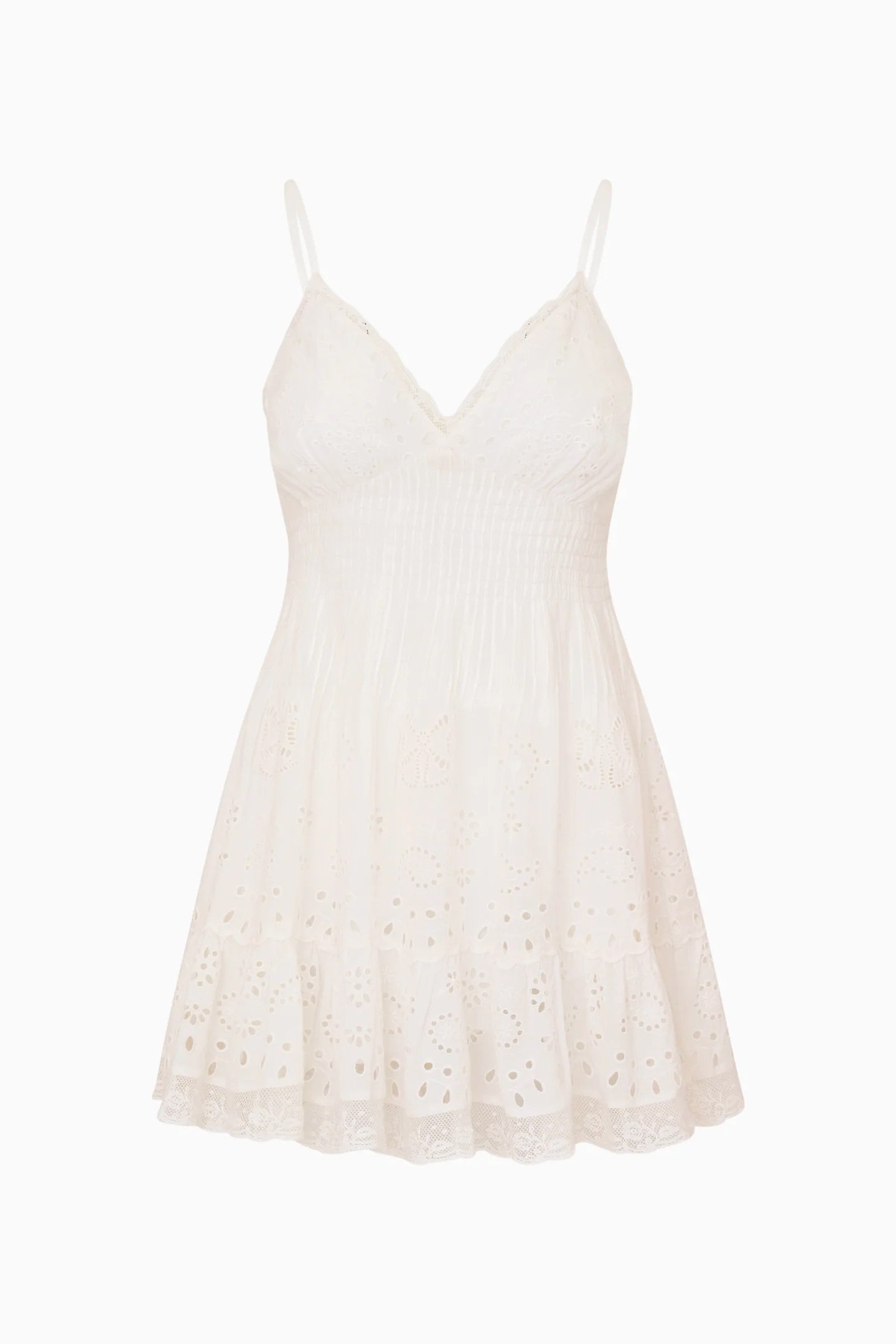 Azar Cotton Bandana Eyelet Mini Dress