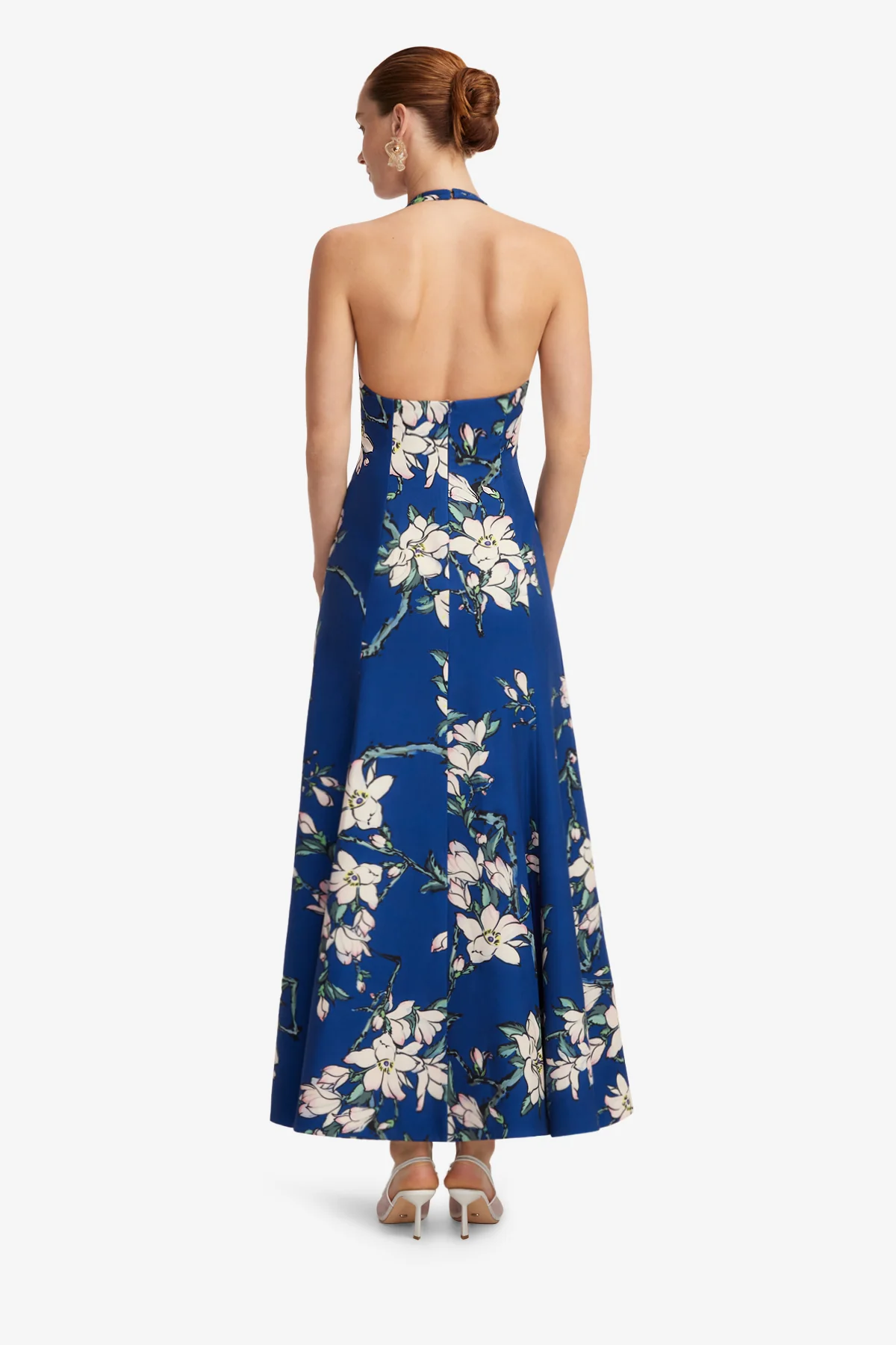 Juliette Halterneck Maxi Dress - Midnight Magnolia Print