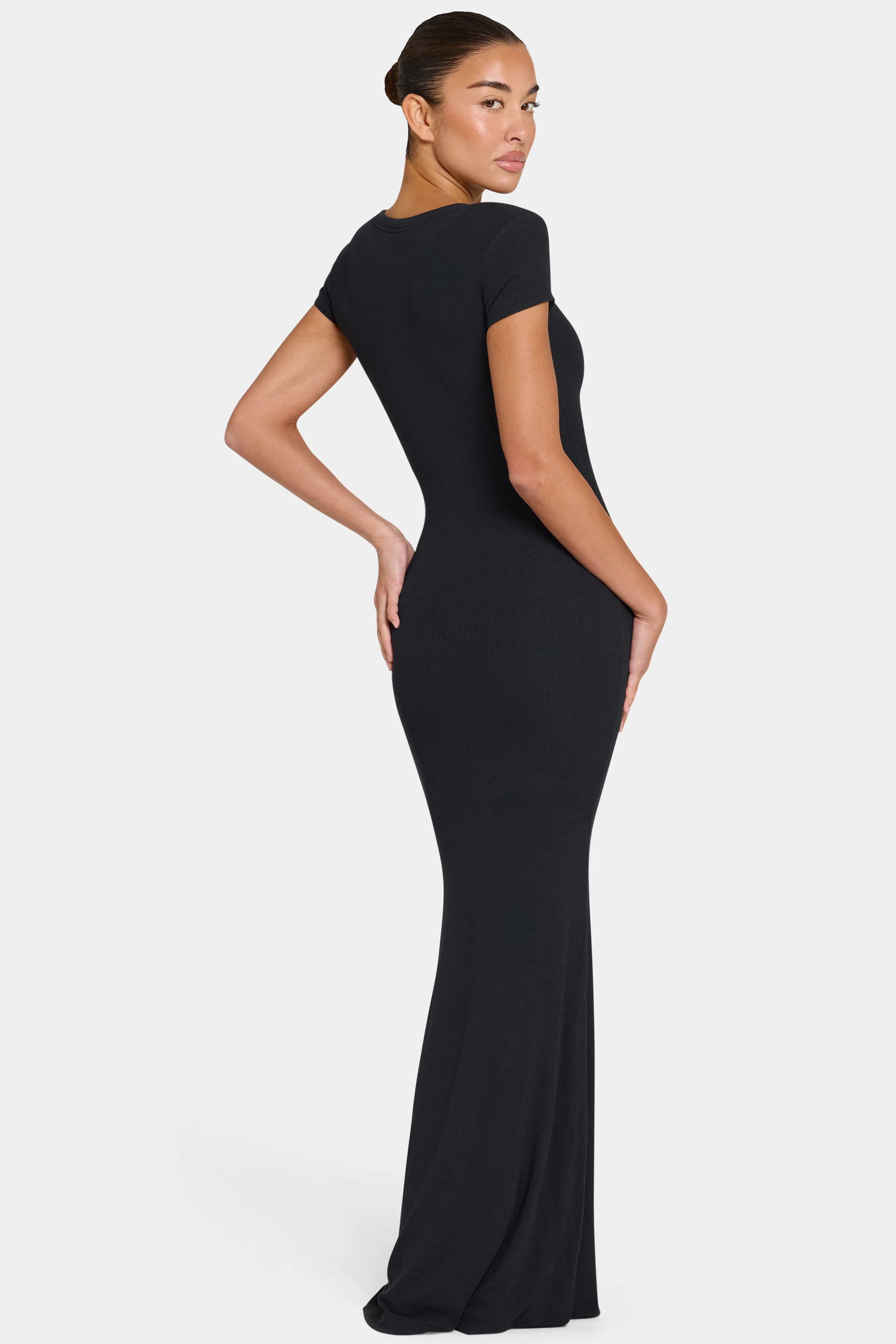 ButterCloud™ Cap Sleeve Maxi Dress in Black