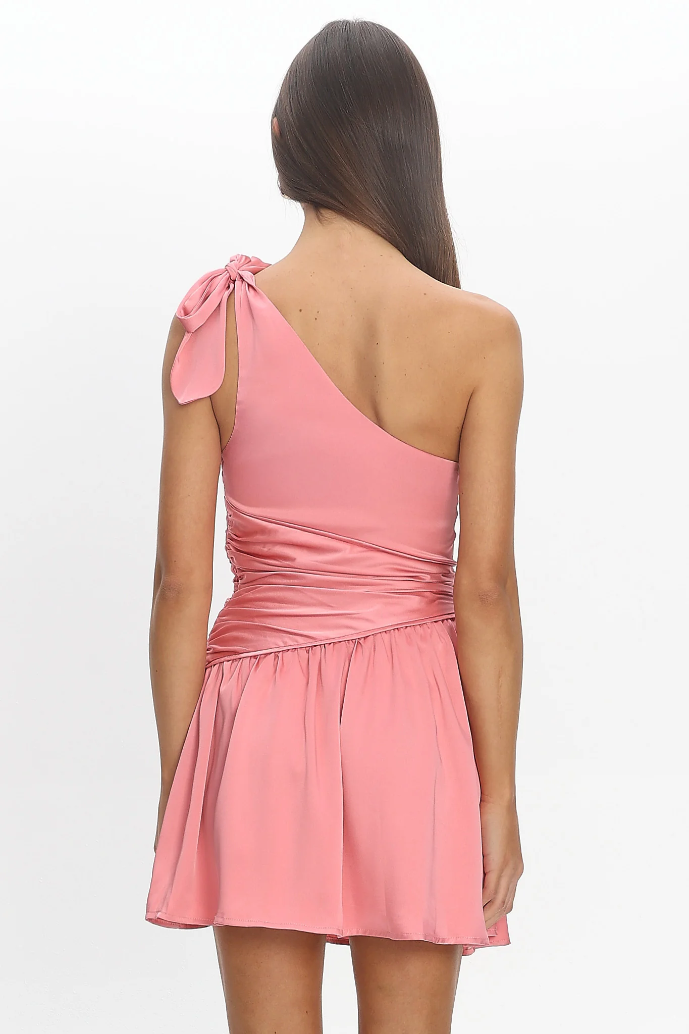 Intrigue One-Shoulder Mini Dress Pink - luluinthesky