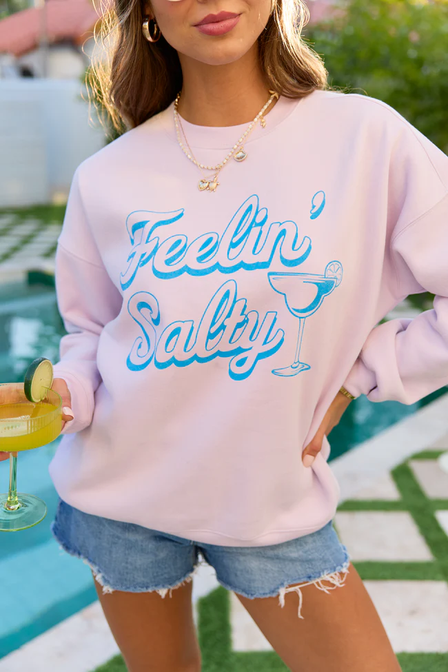 Feelin' Salty Purple Graphic Sweatshirt