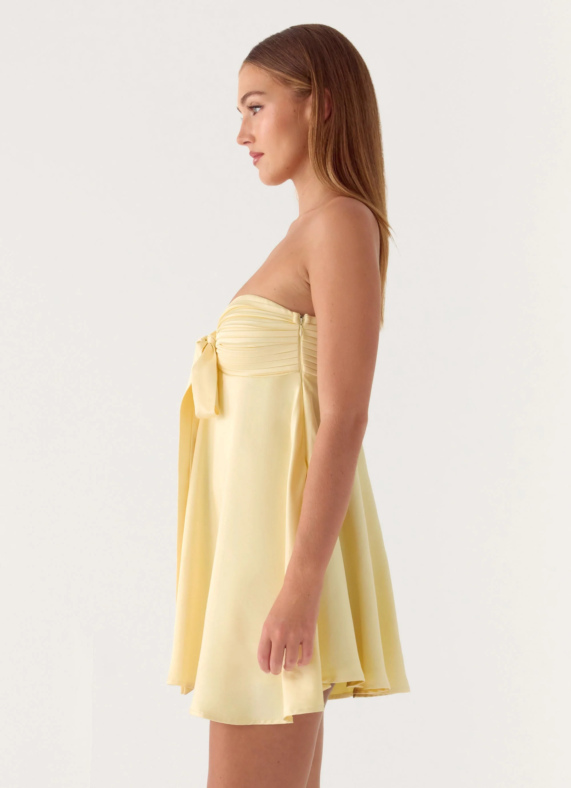 Riven Mini Dress - Yellow - luluinthesky