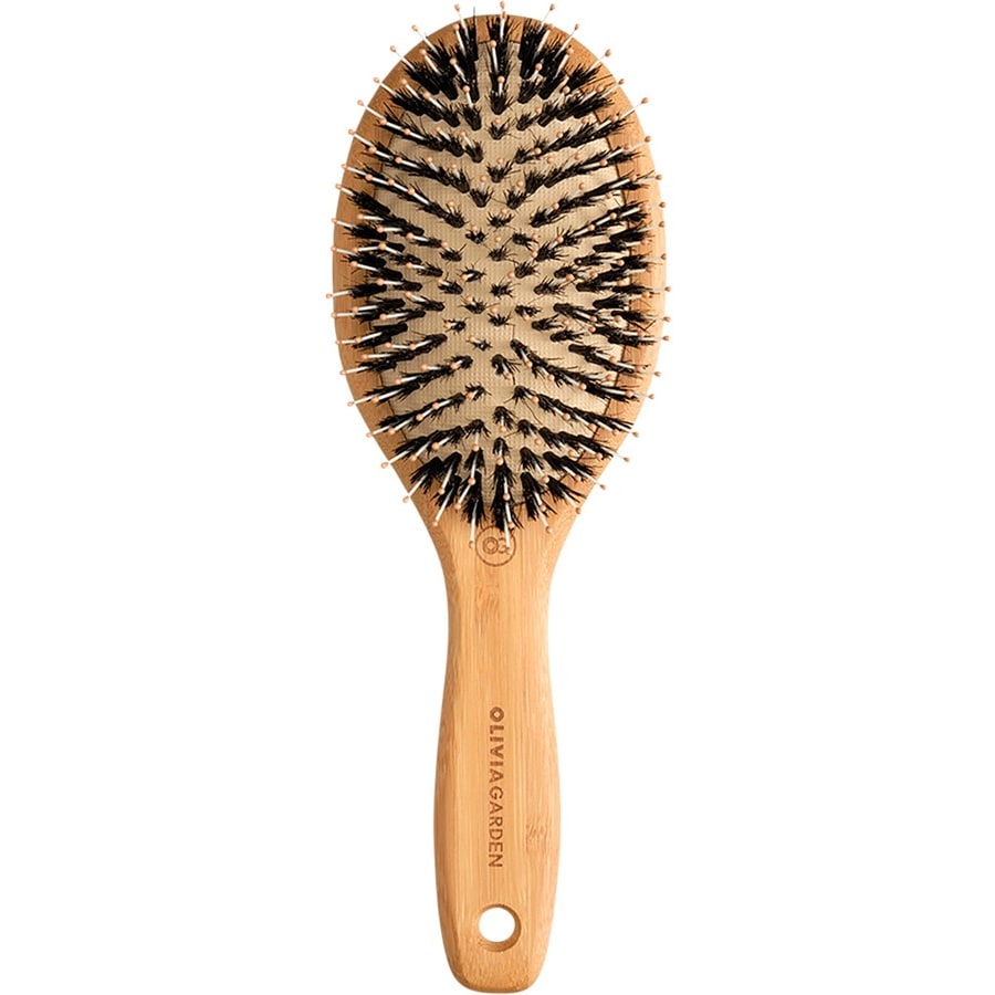 Olivia Garden Bamboo Touch Pneumatyczna szczotka wykonana z bambusa Z włosiem dzika/nylonowym