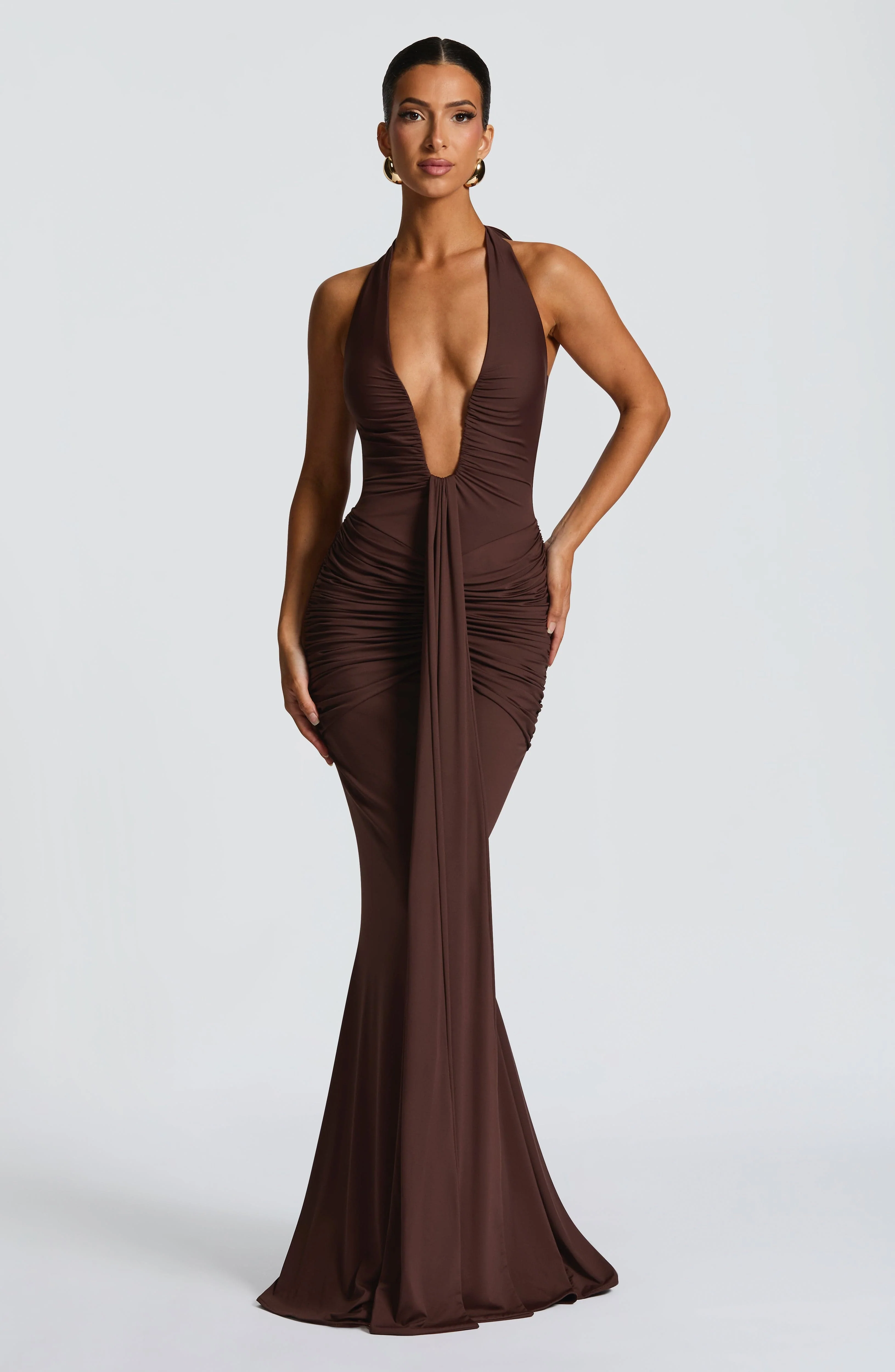 Rosetta Maxi Dress - Plum Brown