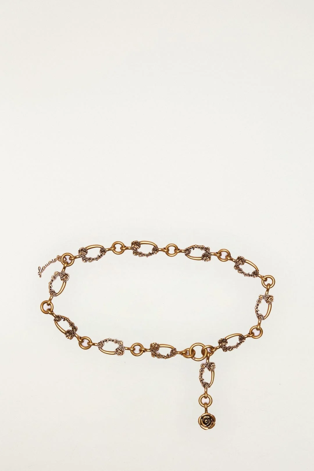 Vintage Gold Flower Metal Chain Belt